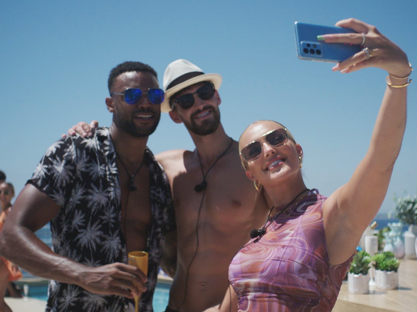 <p>Tyler, Matt and Mary in ‘Love Island'</p>