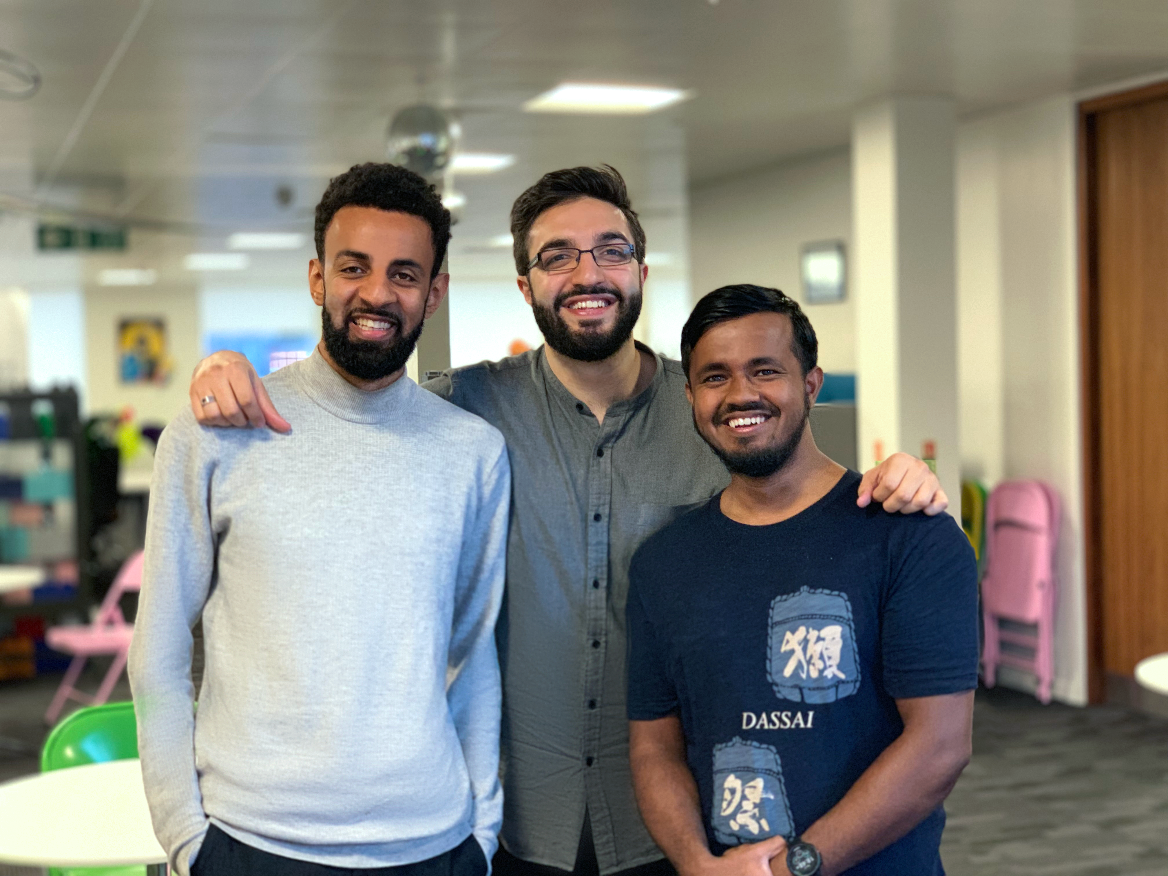 Co-founders Jeilani, Bukhari and Ahad are childhood friends