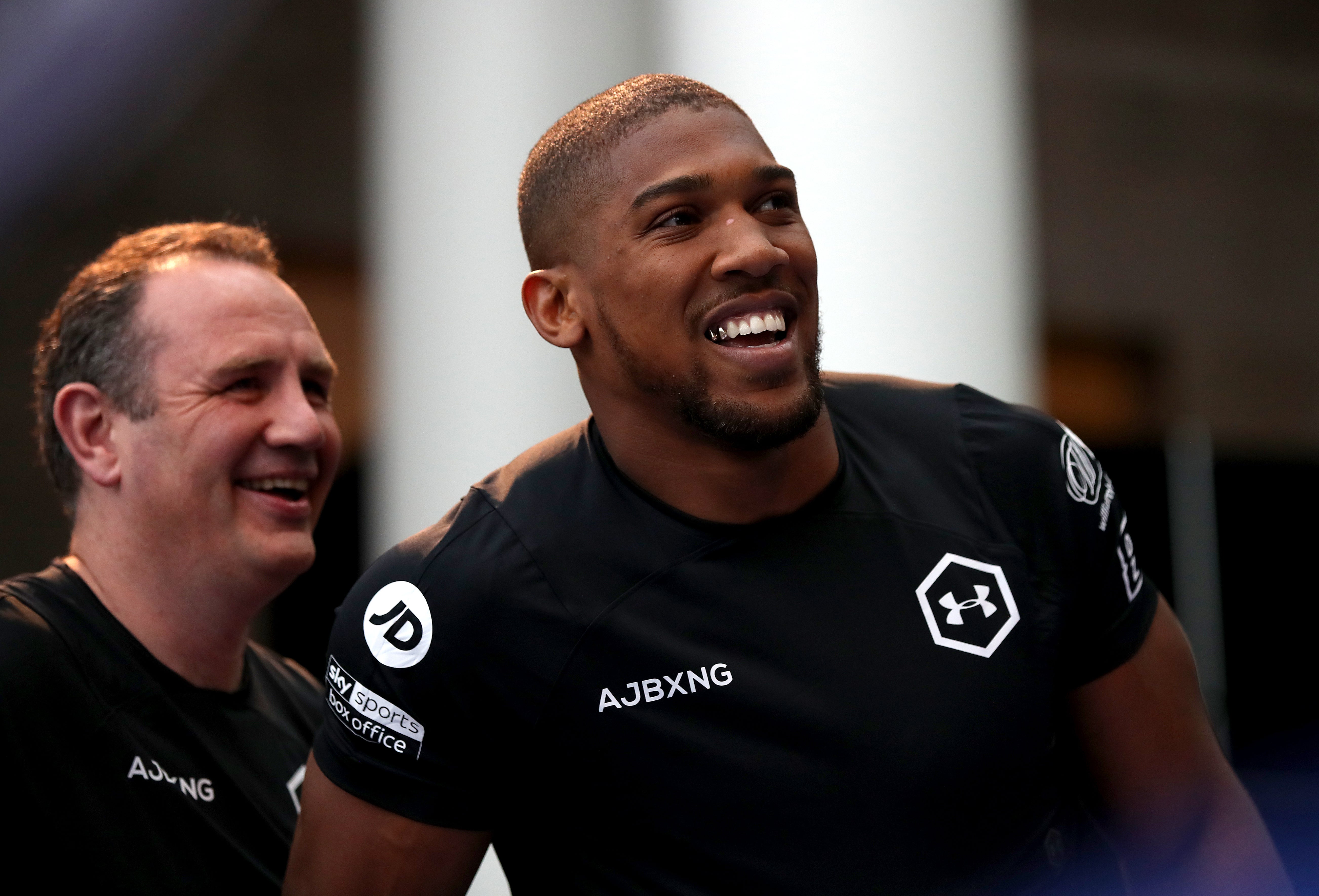 Rob McCracken, left, trains Anthony Joshua (Nick Potts/PA)