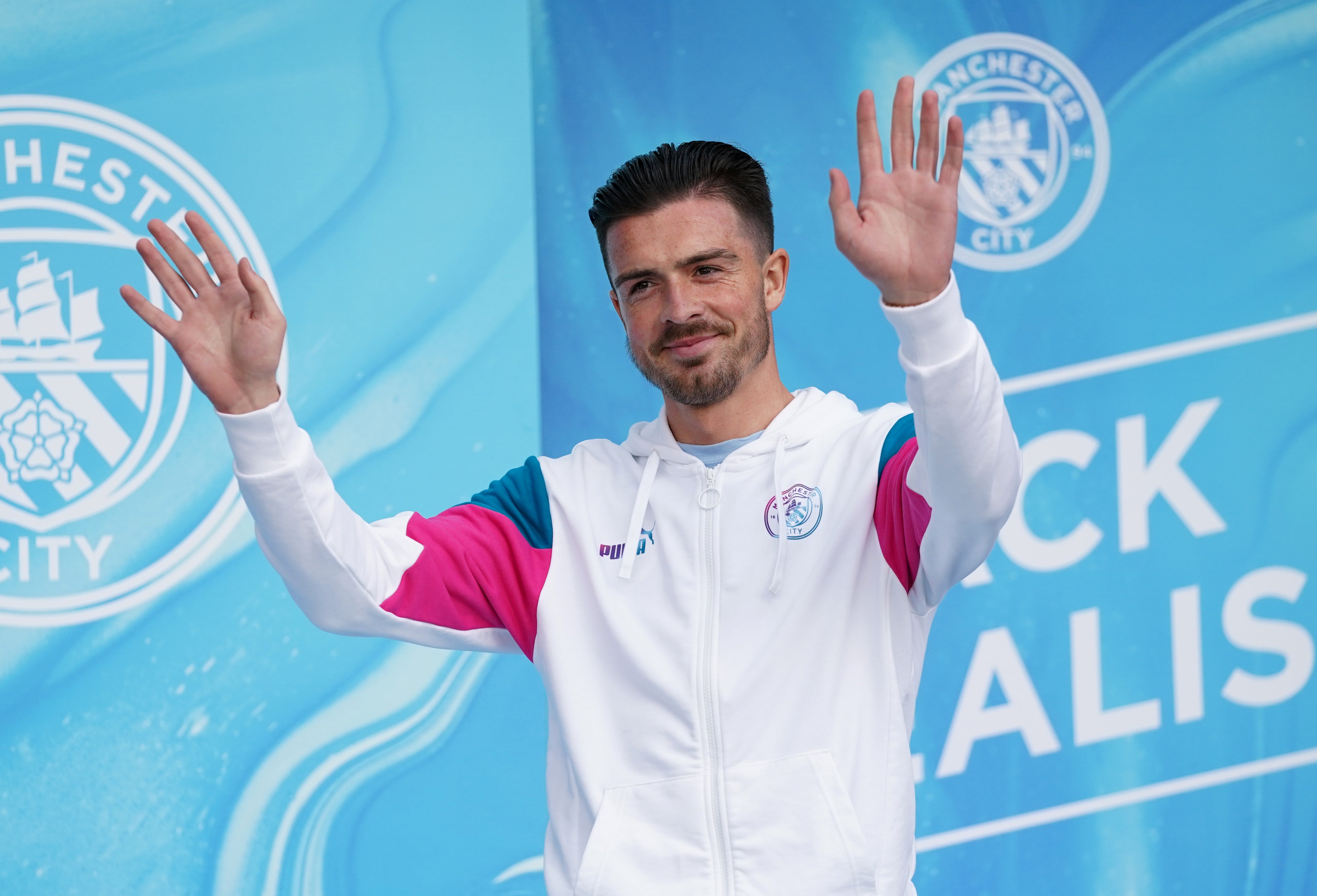 Record signing Jack Grealish was formally unveiled by Manchester City on Monday (David Davies/PA)