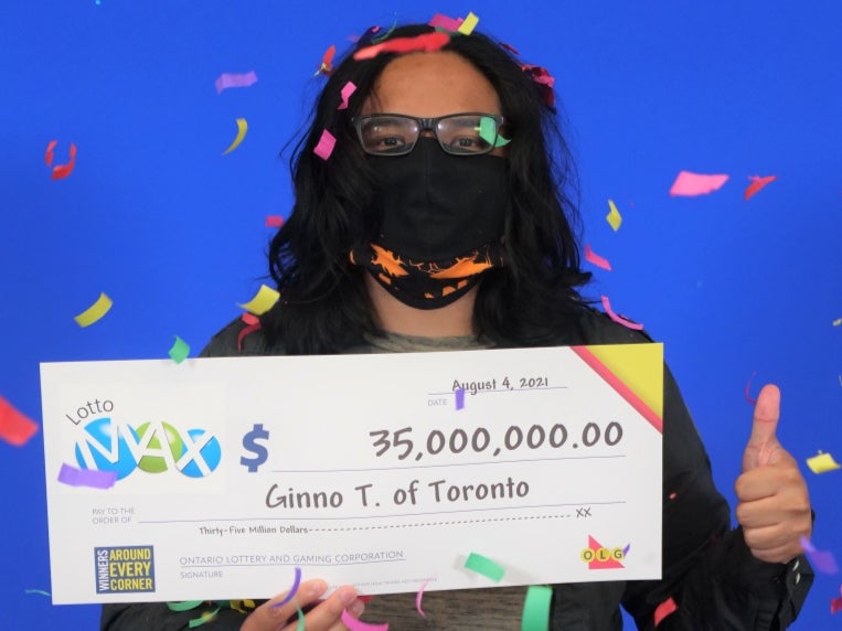 Lotto Max winner Ginno Torres