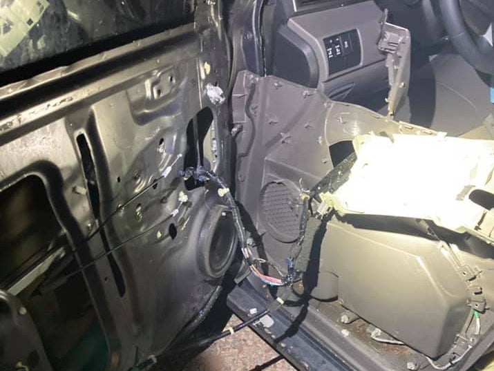 The bear did so much damage to the inside of the car that police could not let it out through the back sliding car doors