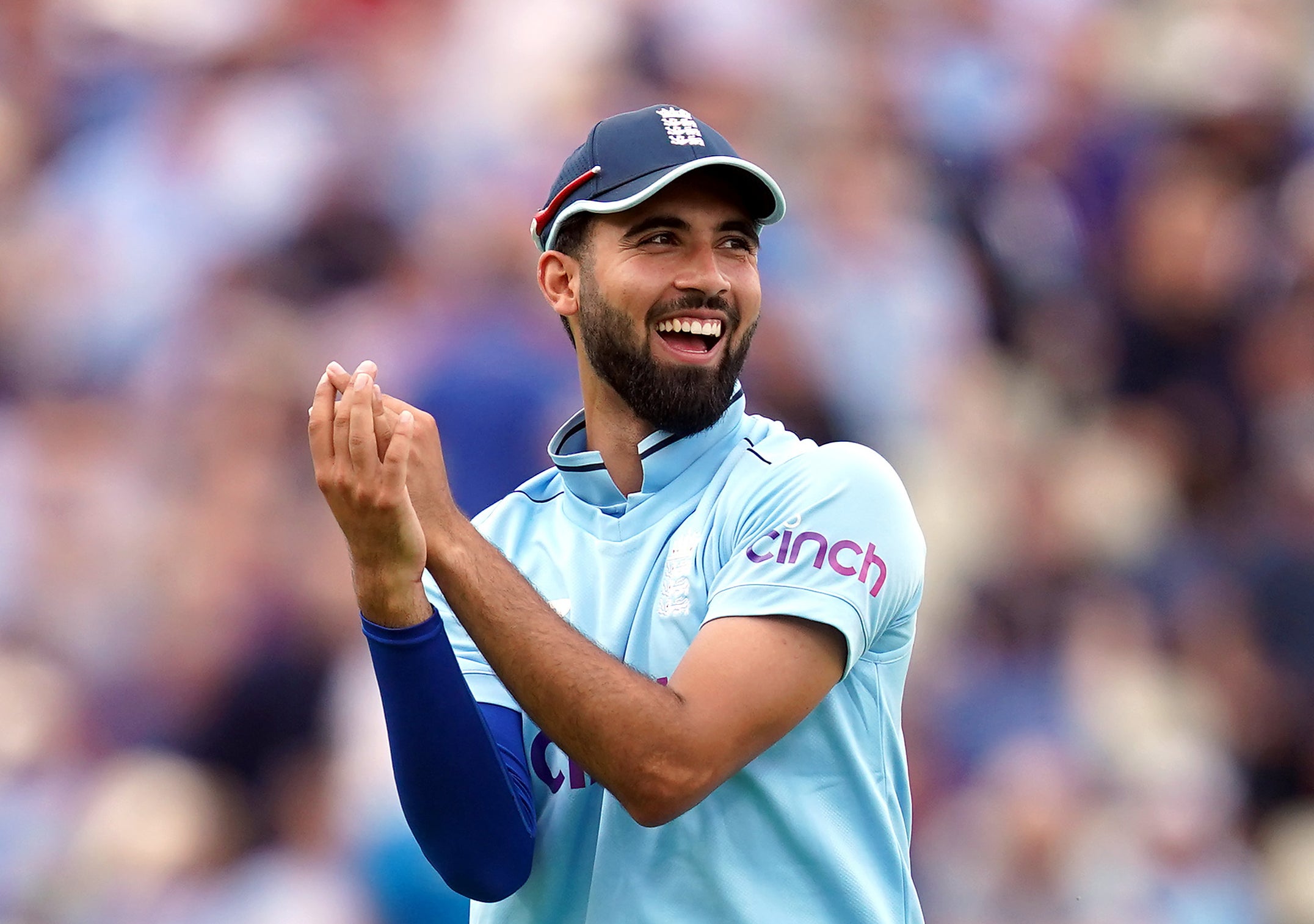 Saqib Mahmood has been added to the England squad for the second Test against India (Nigel French/PA)