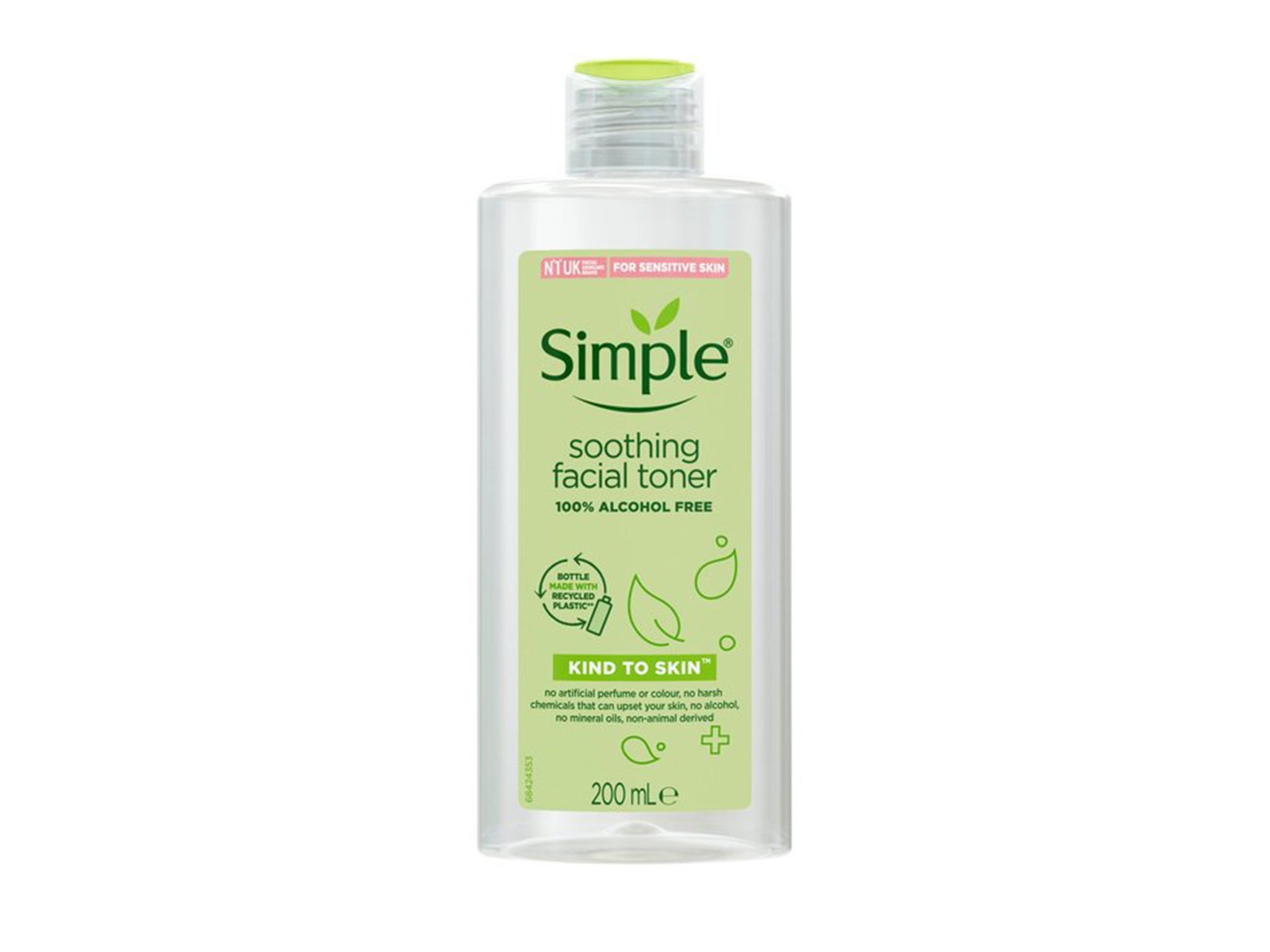 Simple kind to skin alcohol free soothing facial toner 