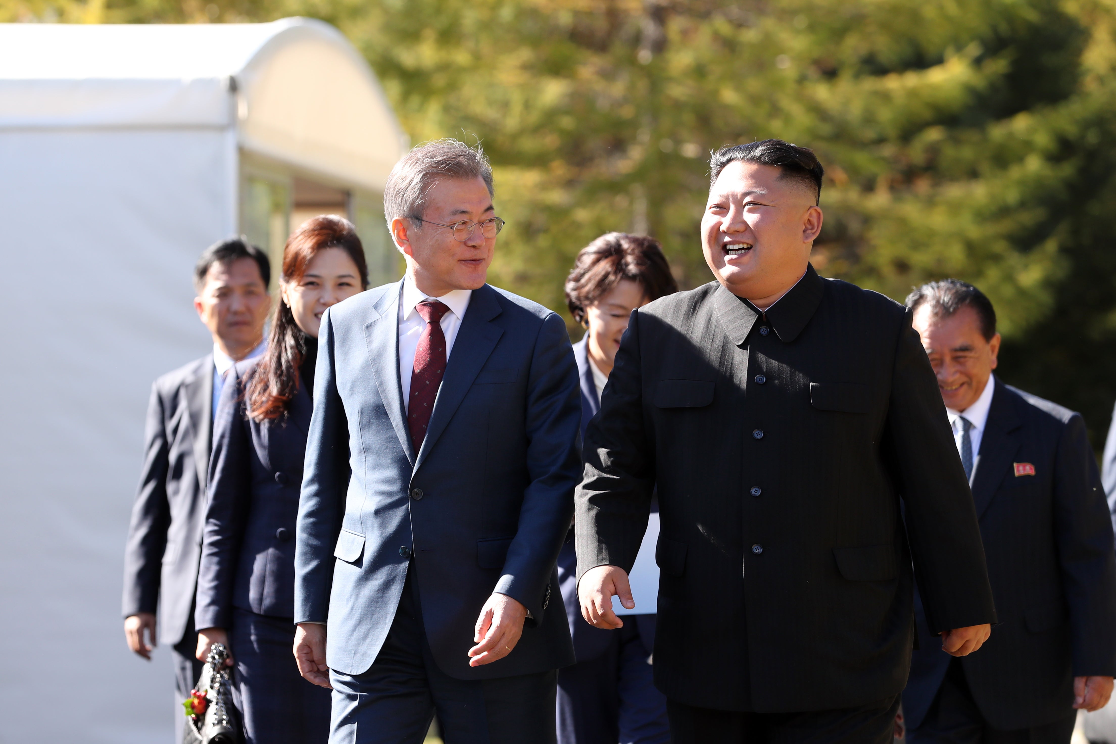 File image: South Korean President Moon Jae-in and North Korean leader Kim Jong-un decided to resume the hotline to improve ties between the two nations