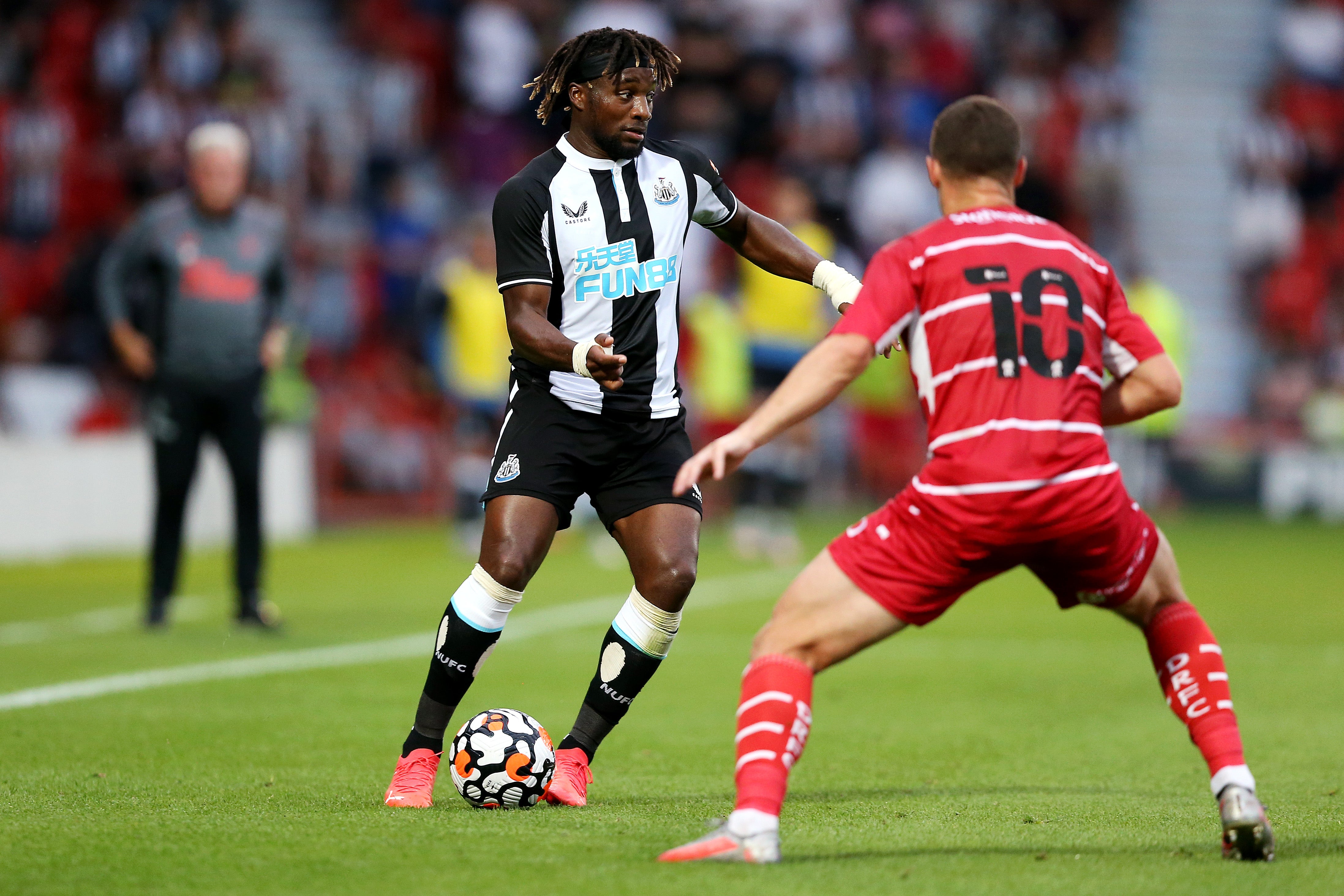 Allan Saint-Maximin in pre-season action