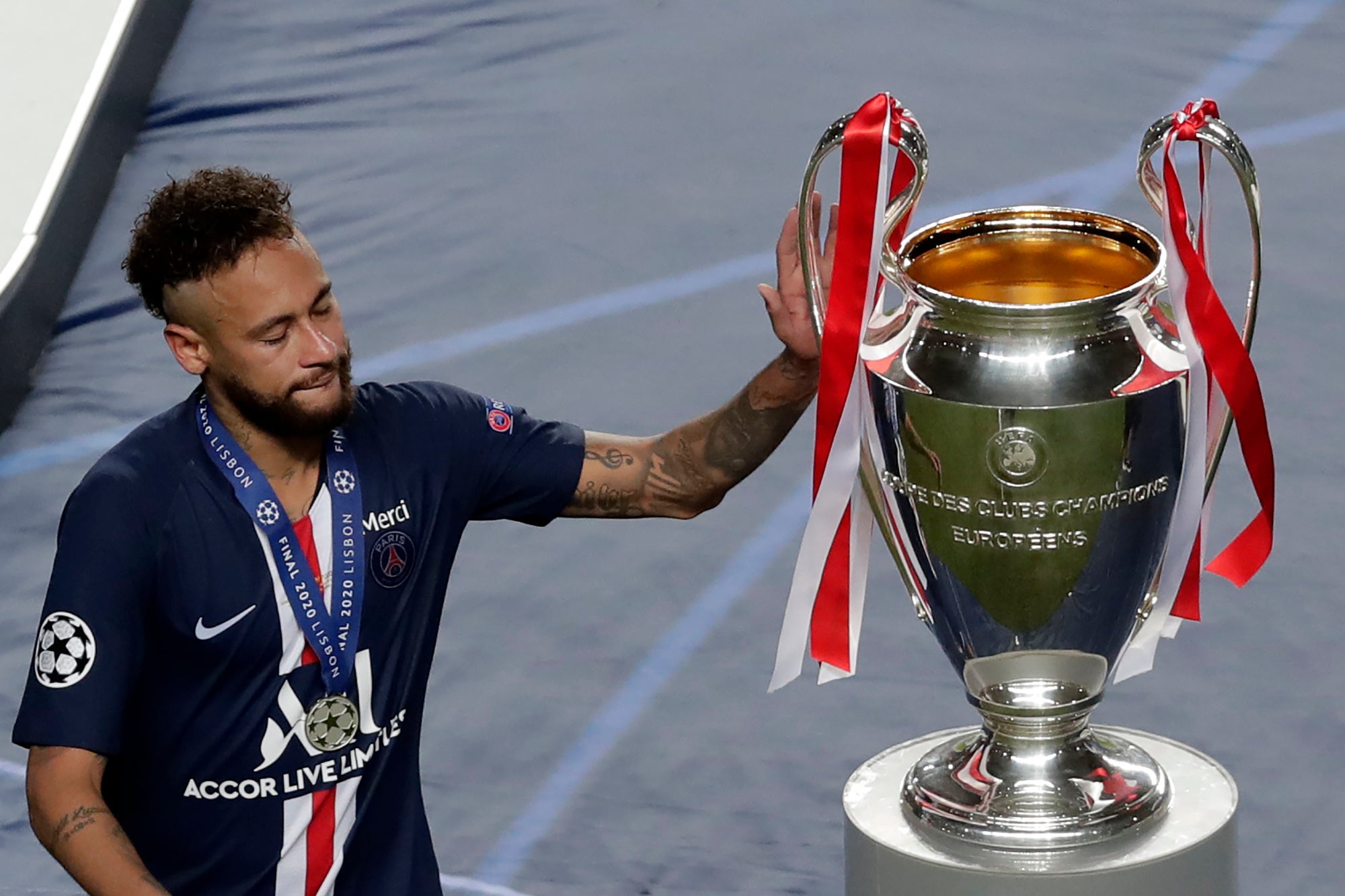 Neymar after PSG’s 2020 Champions League final defeat by Bayern Munich