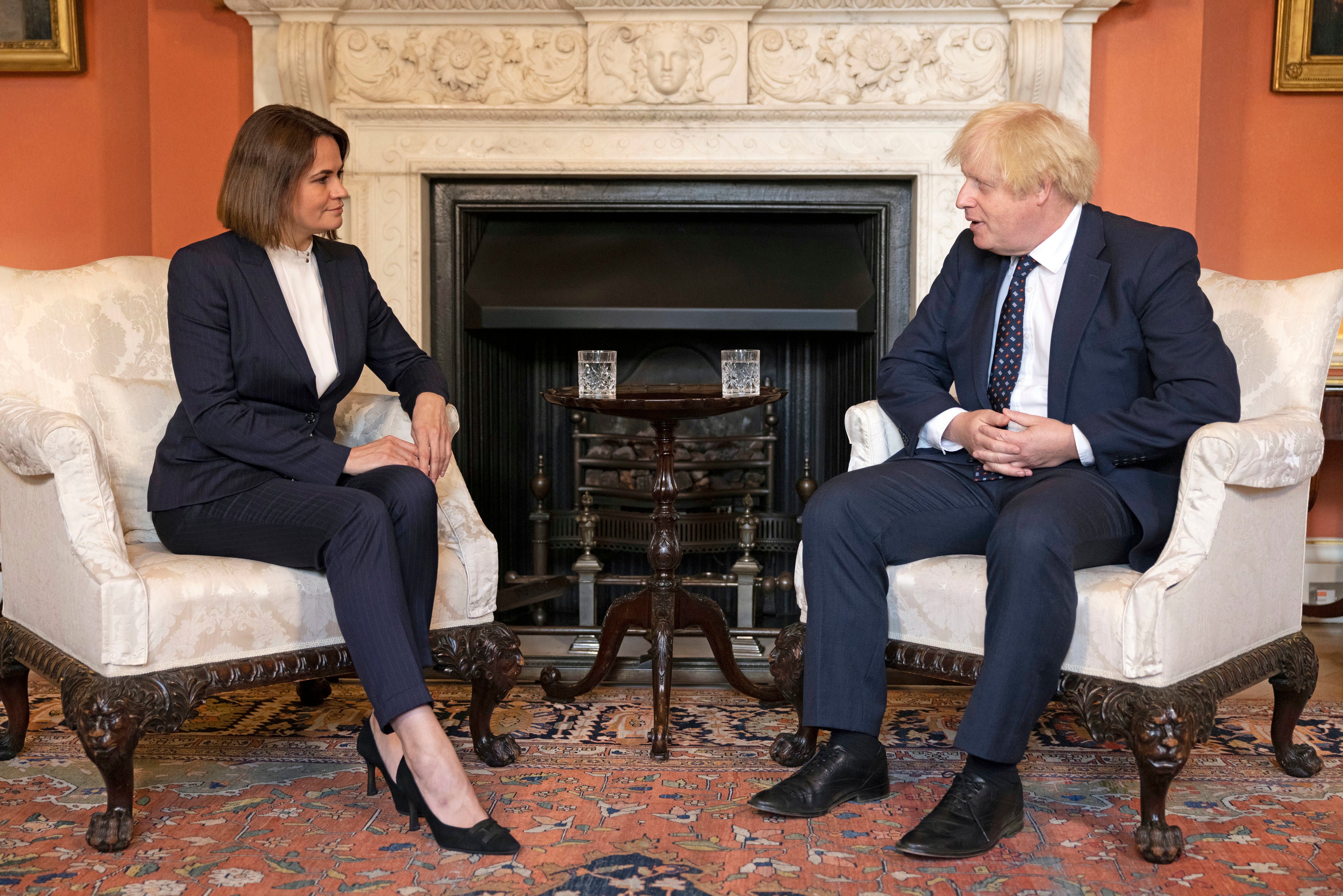 Svetlana Tsikhanouskaya in Downing Street