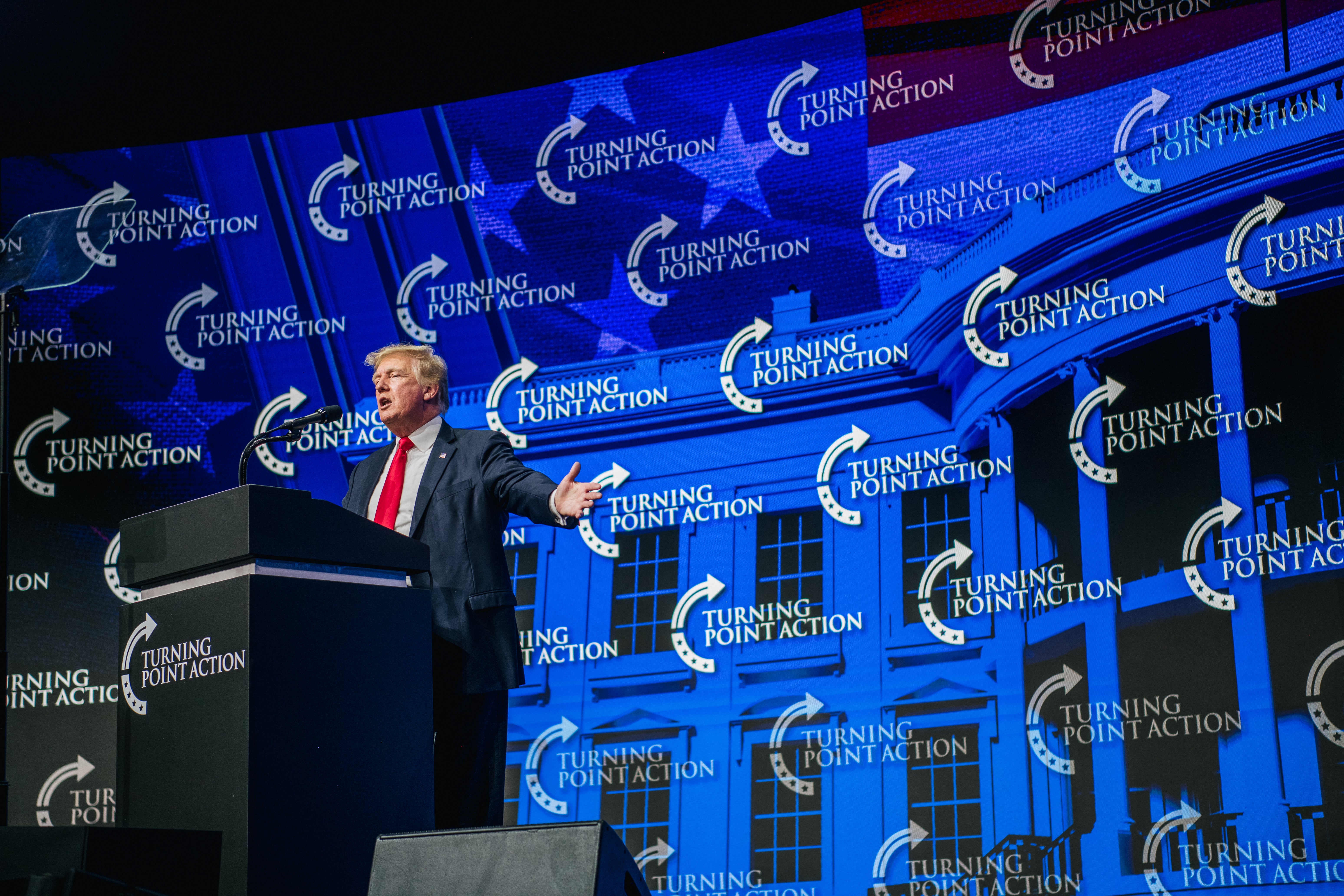 File: Former US president Donald Trump speaks during the ‘Rally To Protect Our Elections’ conference on 24 July 2021 in Phoenix, Arizona