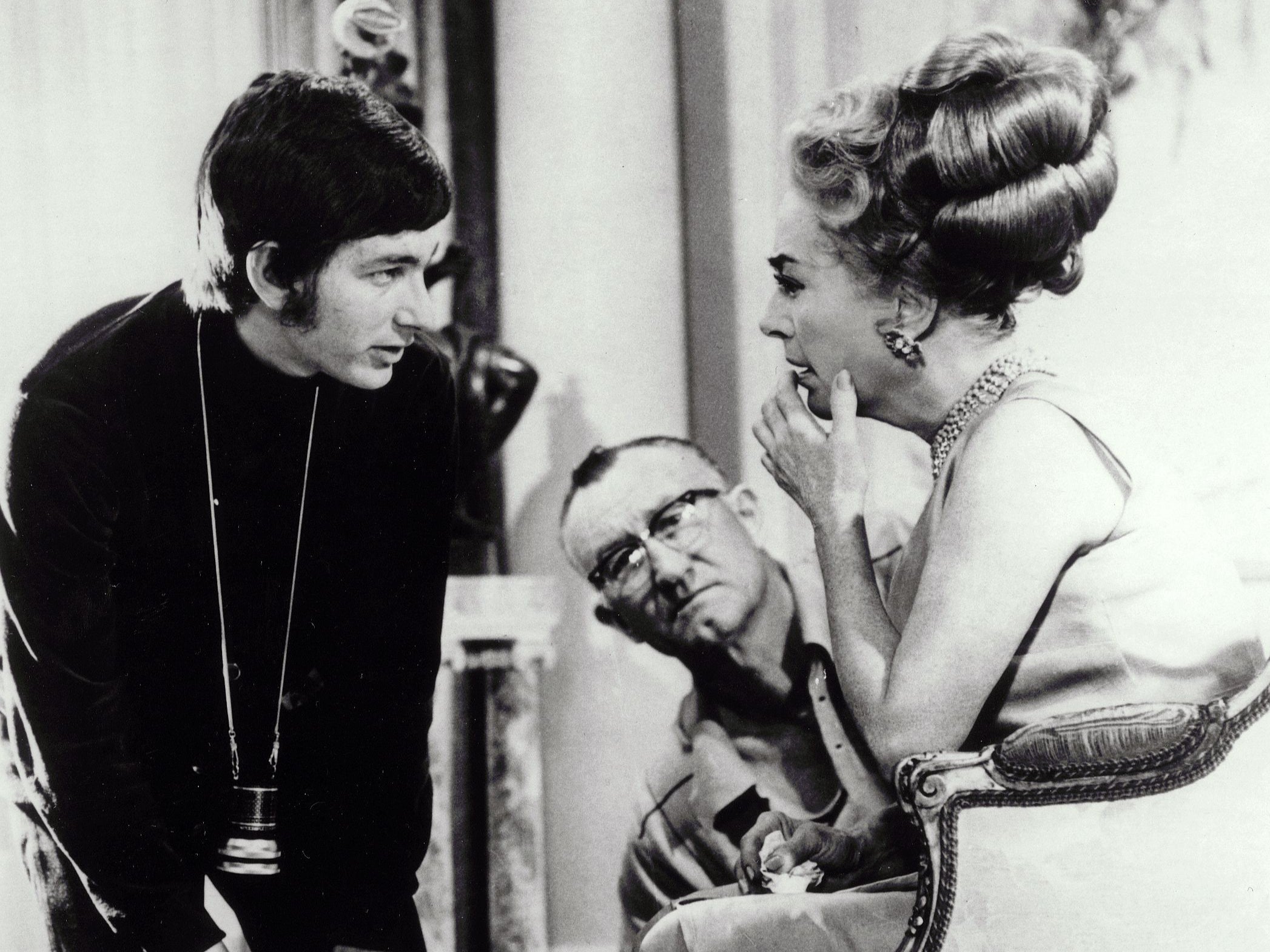 A young Spielberg on the set of ‘Night Gallery’ with Joan Crawford in 1969