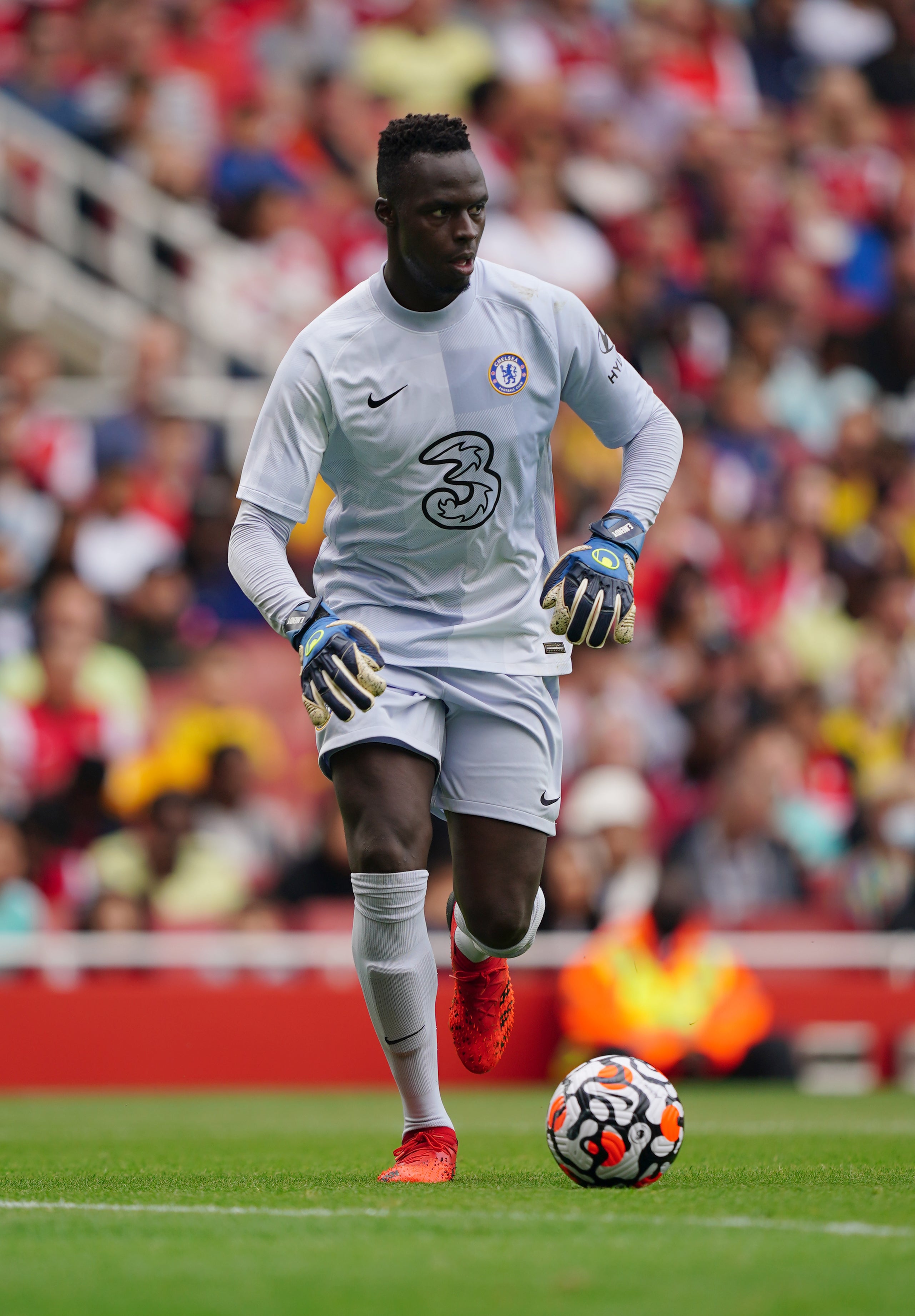 Chelsea goalkeeper Edouard Mendy came off for the Super Cup penalty shoot-out win over Villarreal (Aaron Chown/PA)