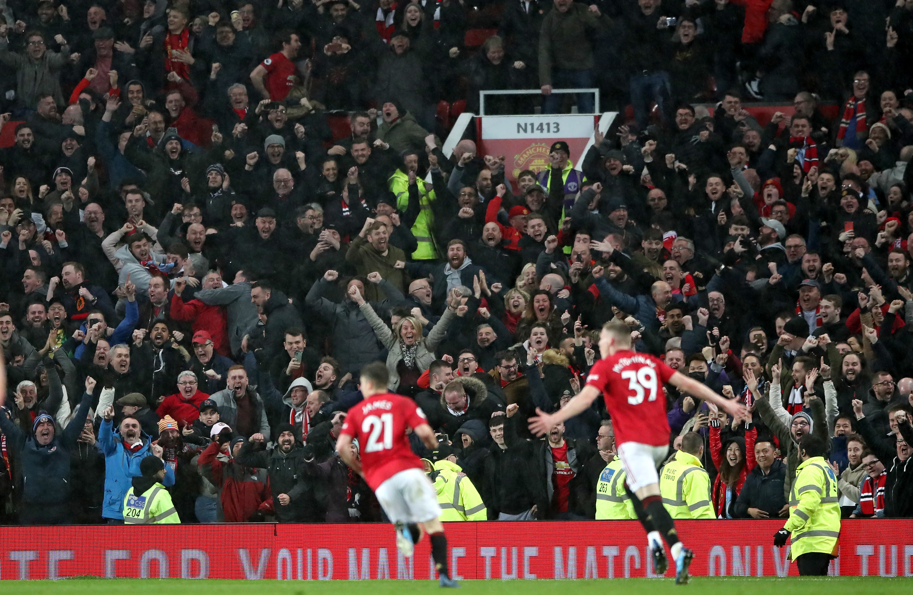 Fans are back at Premier League grounds for the first time since March 2020 (Nick Potts/PA)