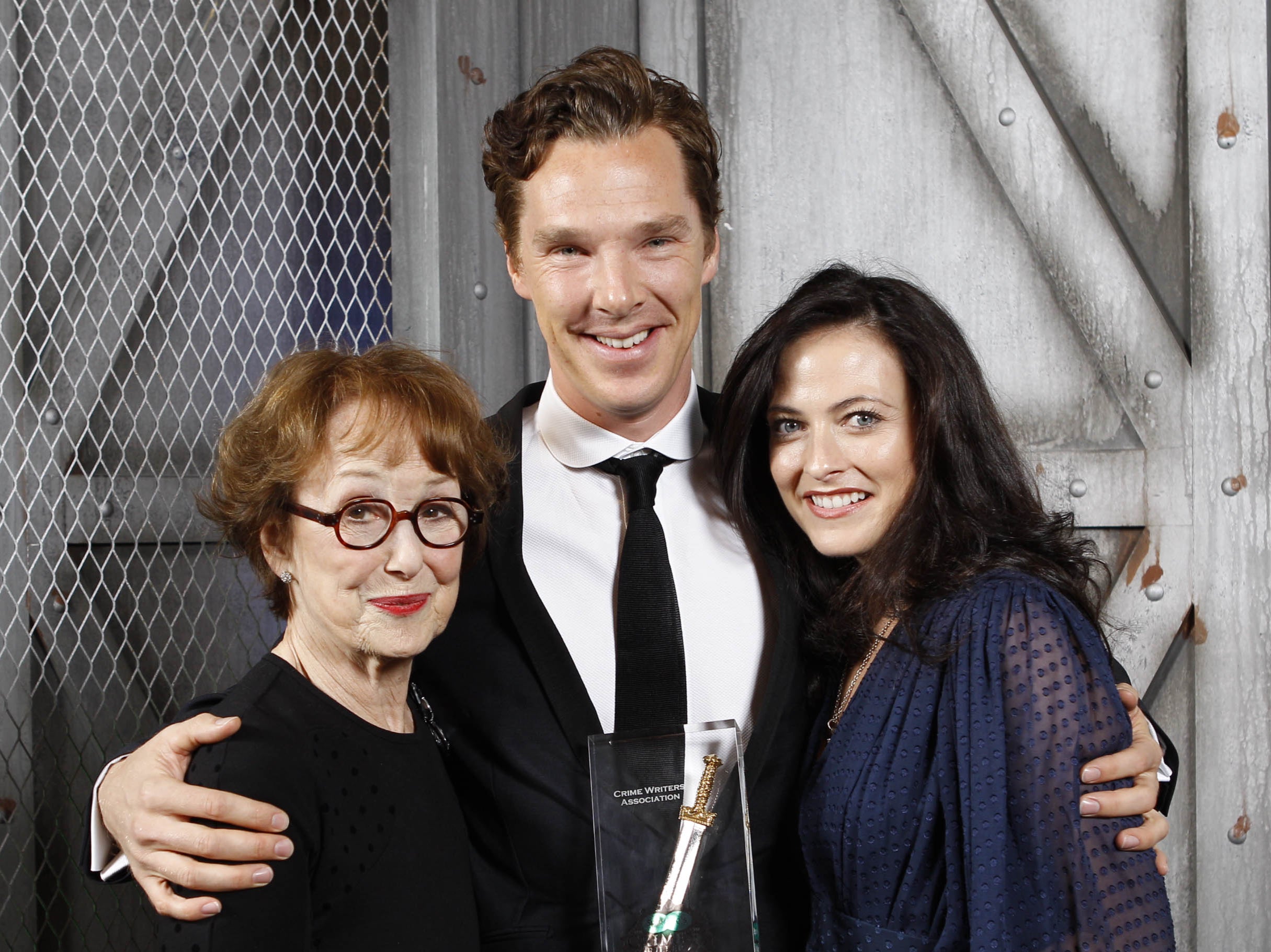 Una Stubbs with her ‘Sherlock’ co-stars Benedict Cumberbatch and Lara Pulver