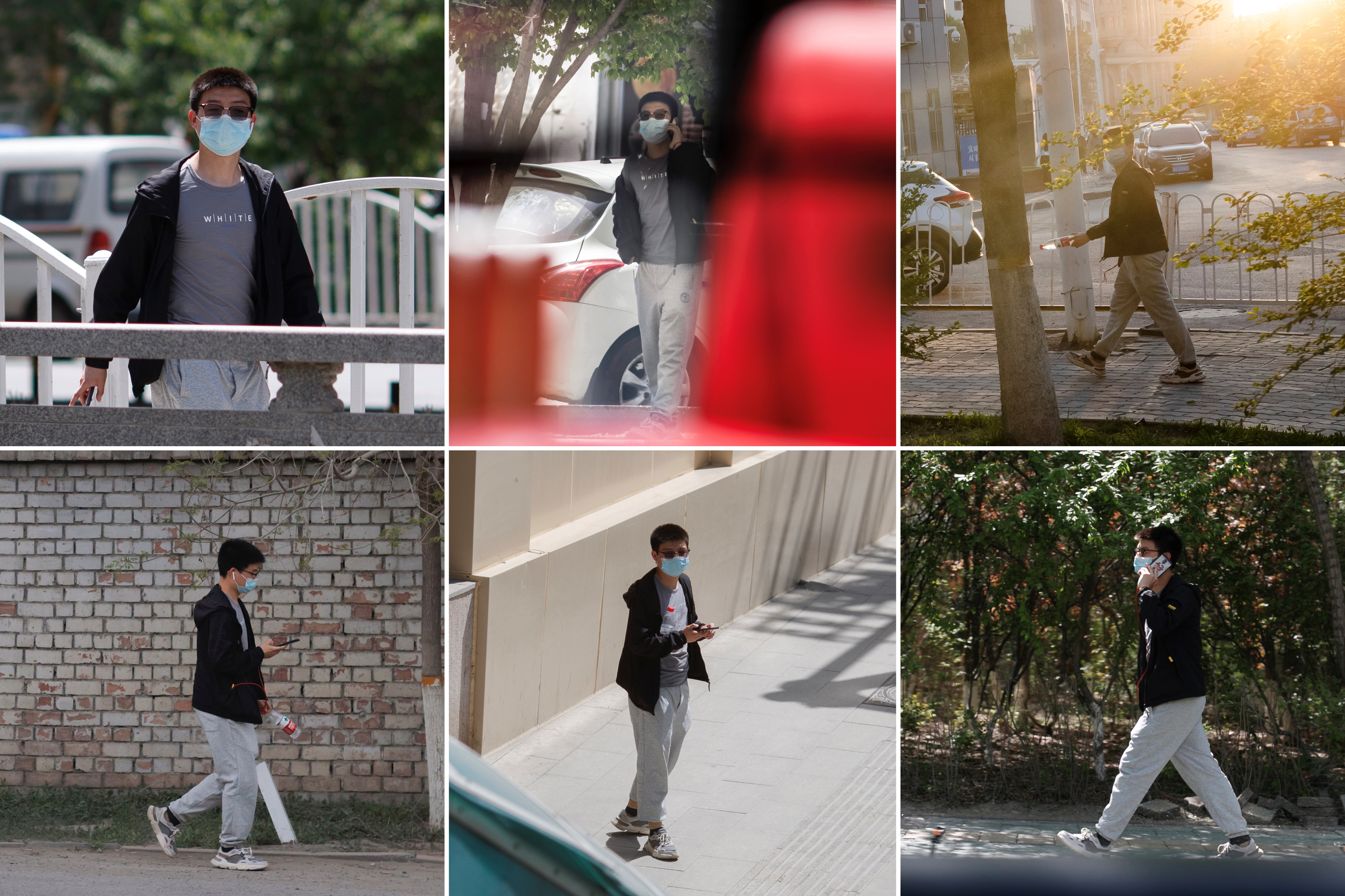 An unidentified man who followed journalists for several days in Urumqi