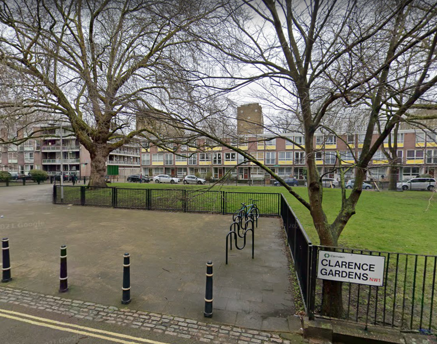 Clarence Gardens in Camden. Police said the suspected shooting took place nearby