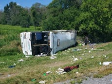 New York bus crashes on way to Niagara Falls leaving 57 injured