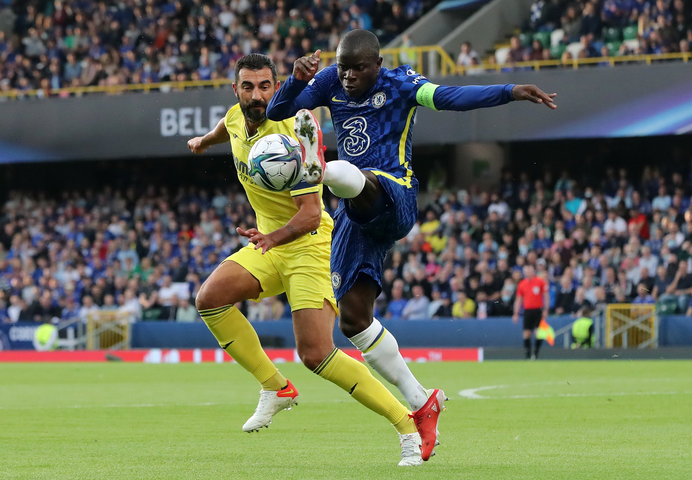 N’Golo Kante played through the pain barrier in the UEFA Super Cup (Niall Carson/PA)