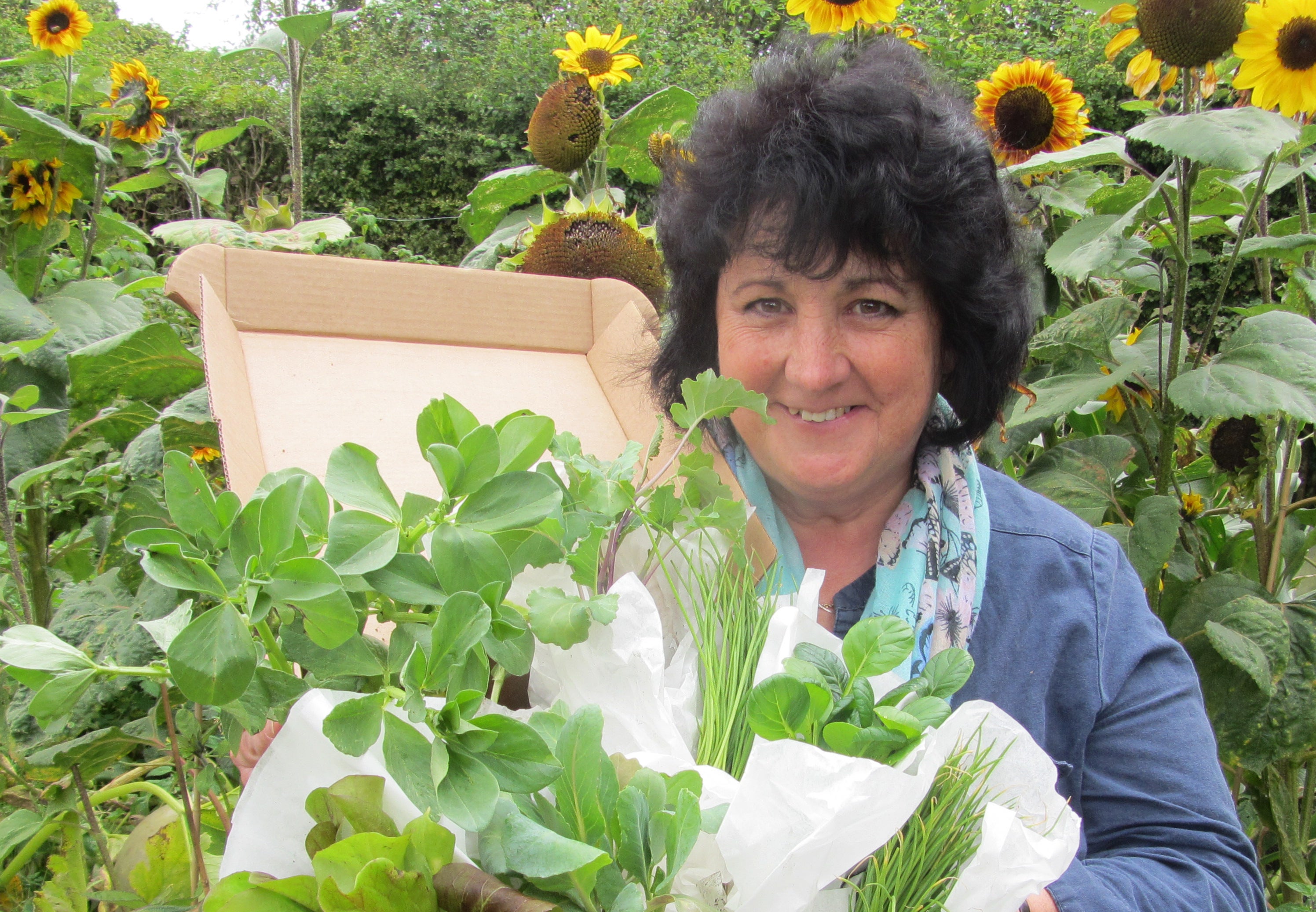 Pippa Greenwood gets ready to plant her autumn veg (Pippa Greenwood/PA)