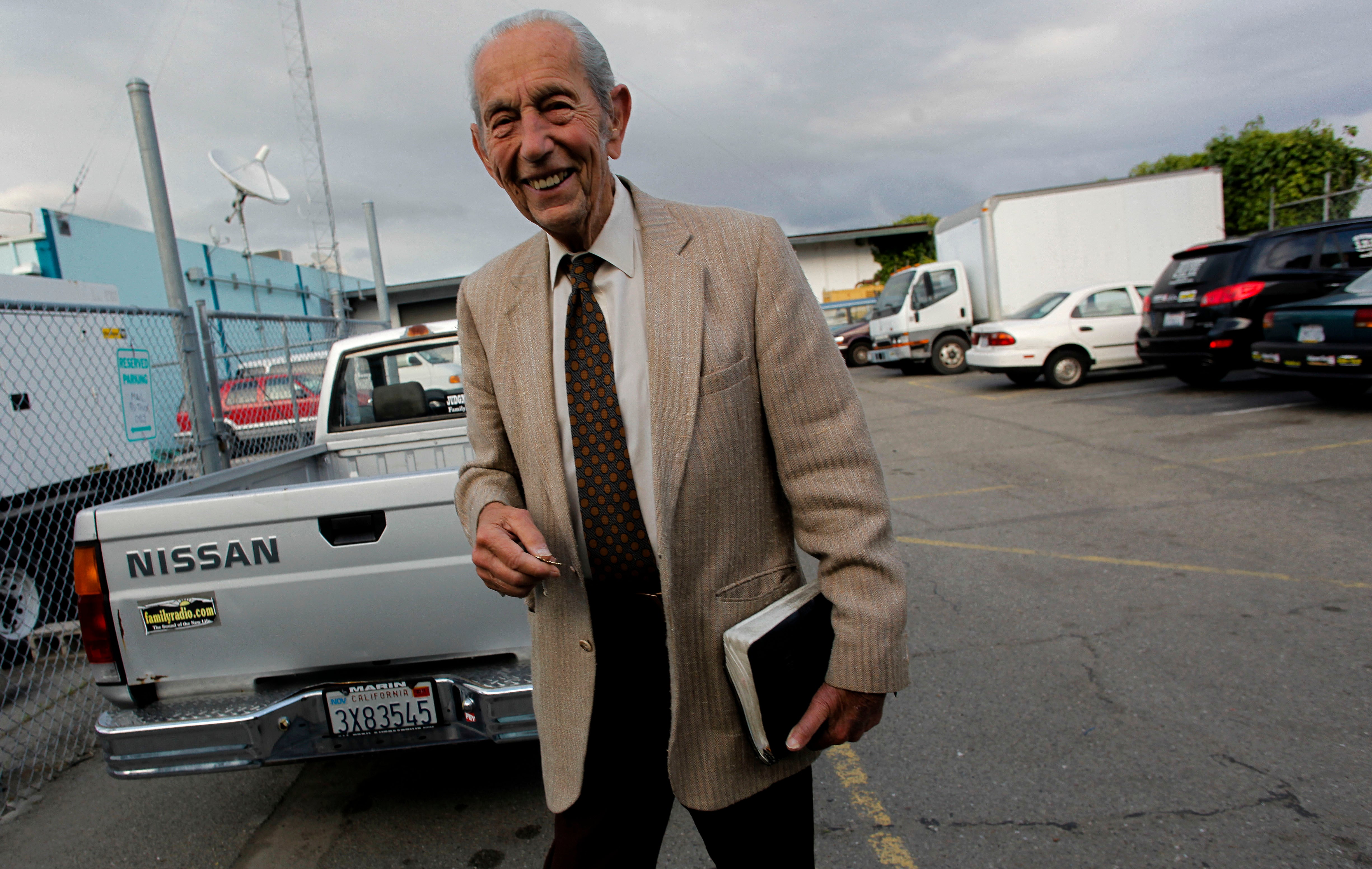 Harold Camping, founder of Family Radio, which informed its listeners erroneously that the end of the world was 21 May 2011