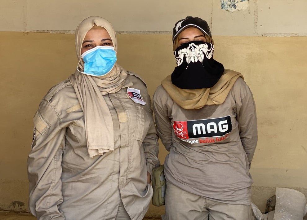 Sahar and Shifaa, MAG operatives: ‘We lived under Isis and saw people dying. That pretty much prepared us for any danger in this work’