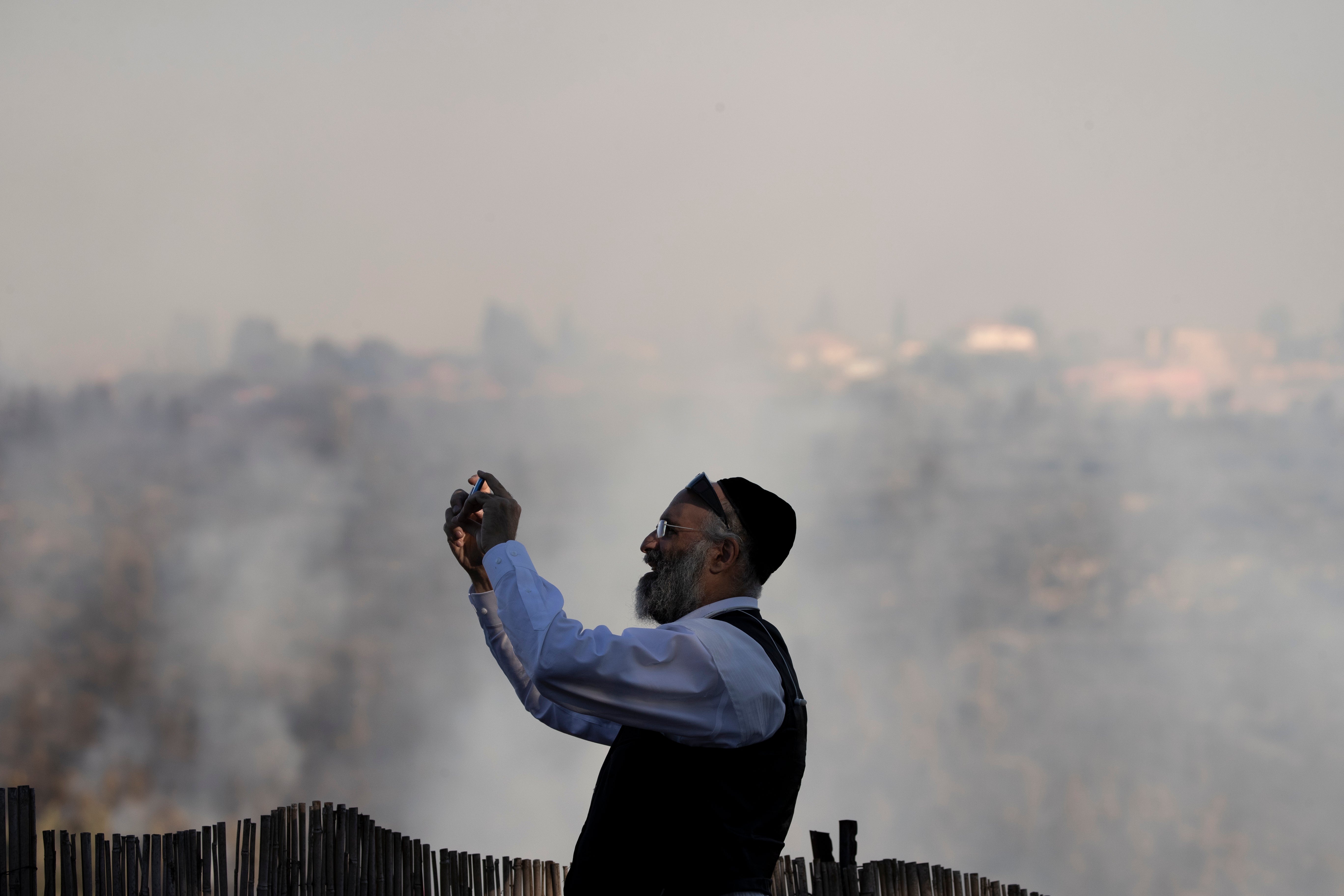 APTOPIX Israel Wildfires