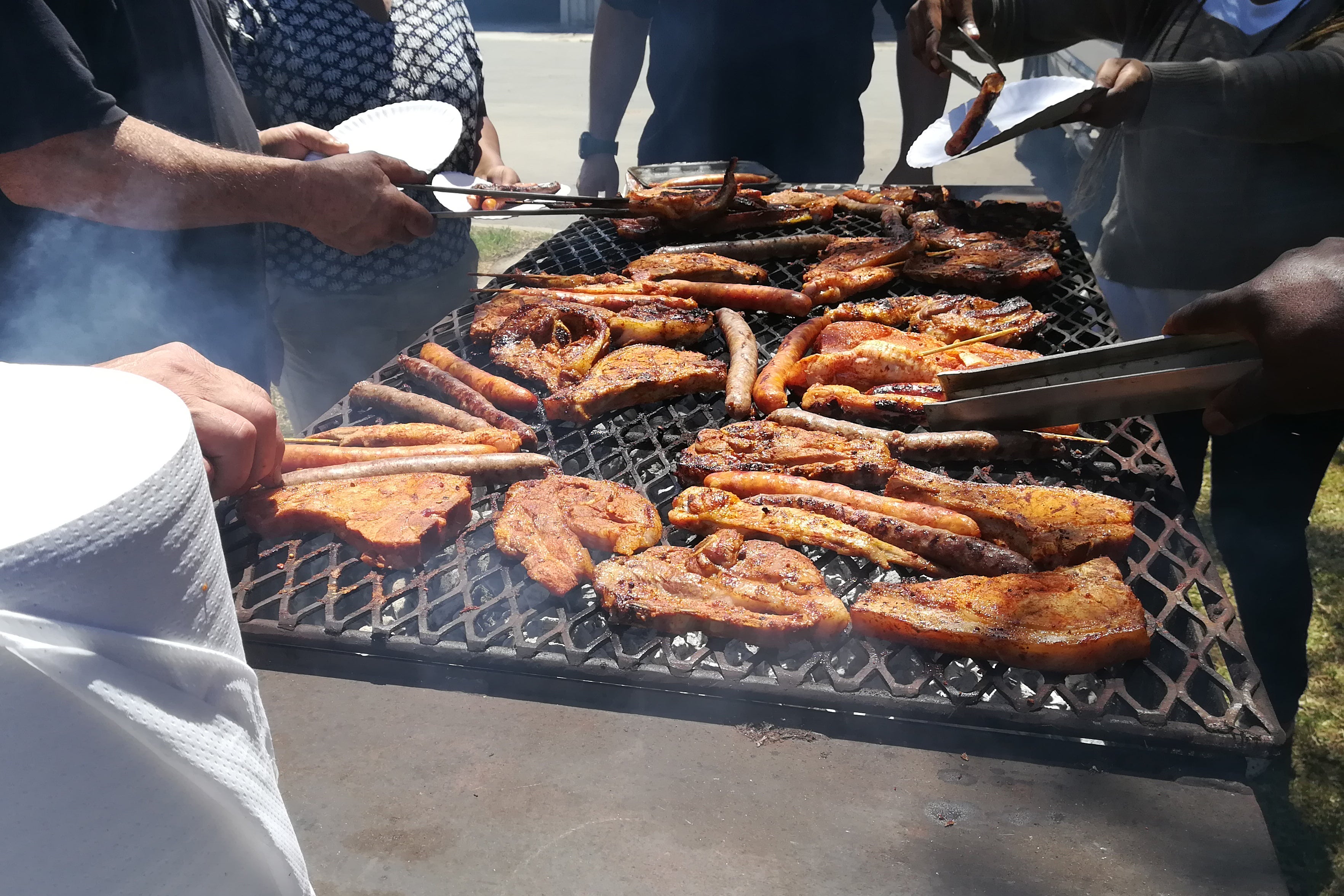 A mixed grill of barbecue styles is more common in countries like South Africa than in the US