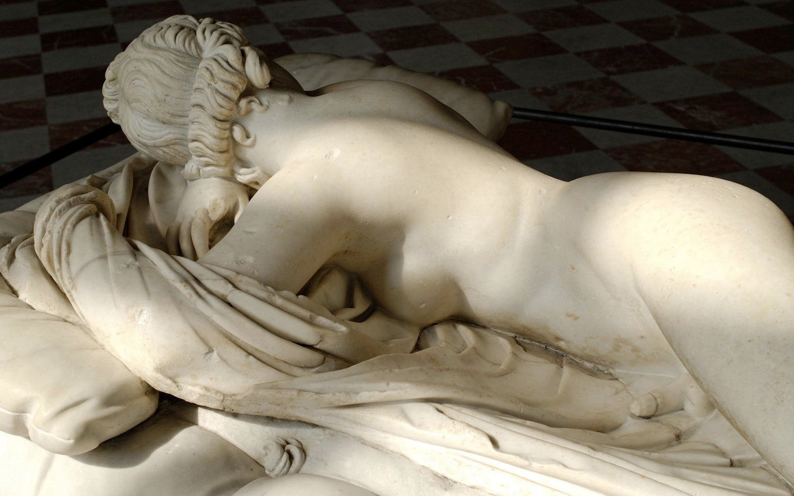 The ‘Sleeping Hermaphroditus’ of the Louvre is seen differently from every angle