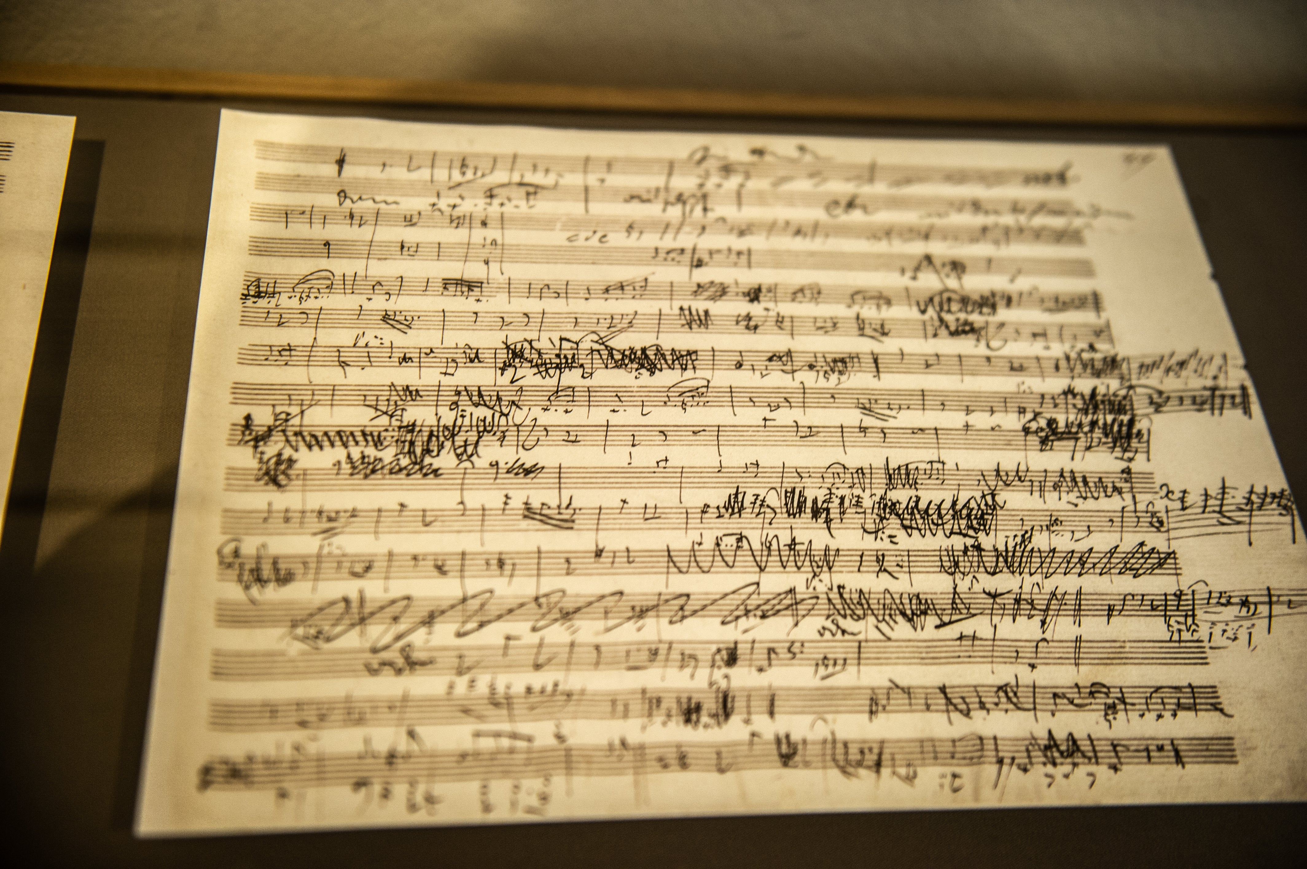 A musical score at the Beethoven Musuem