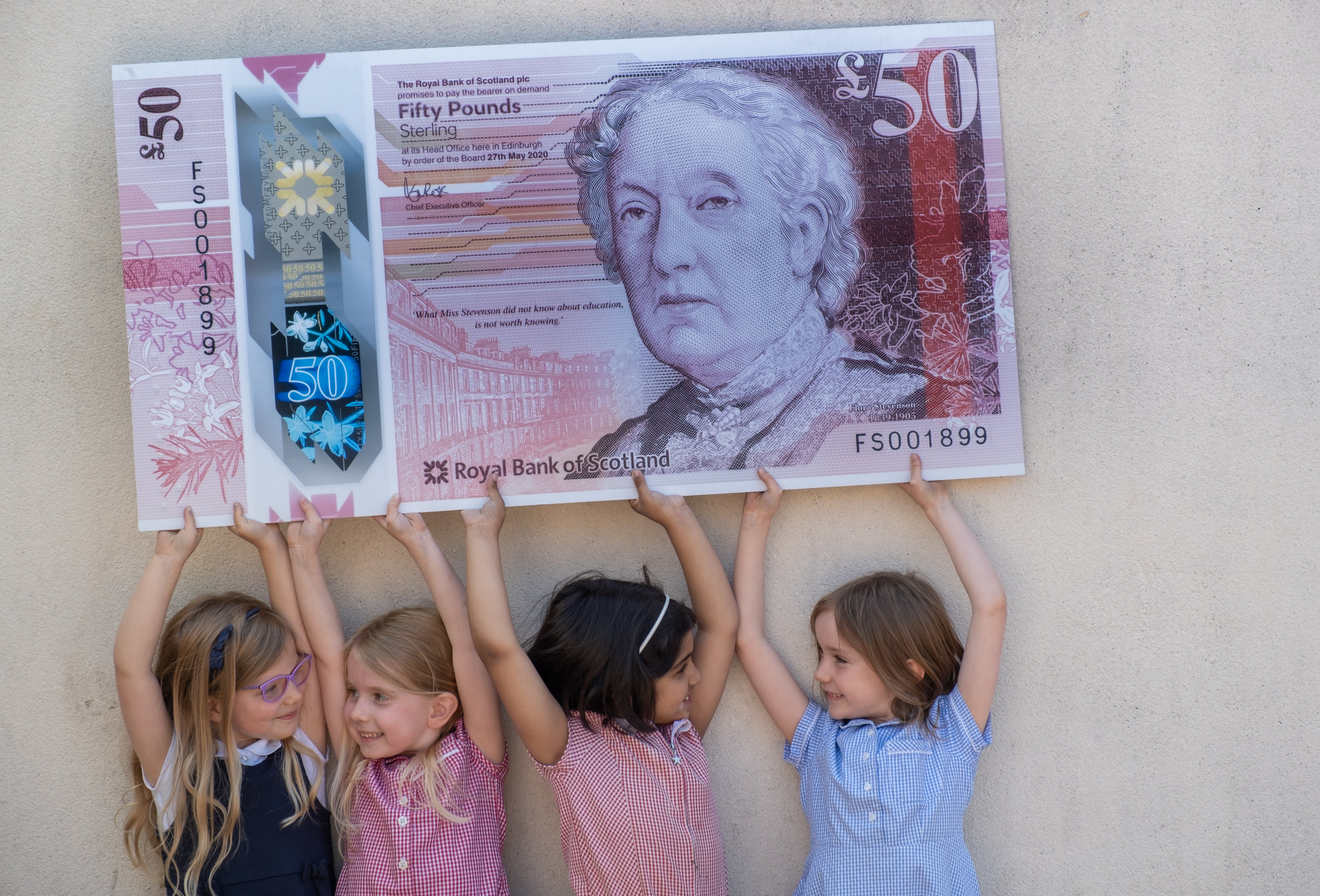 Local children will feature in a social media campaign about the note, telling the public the women who have inspired them the most (RBS/PS)