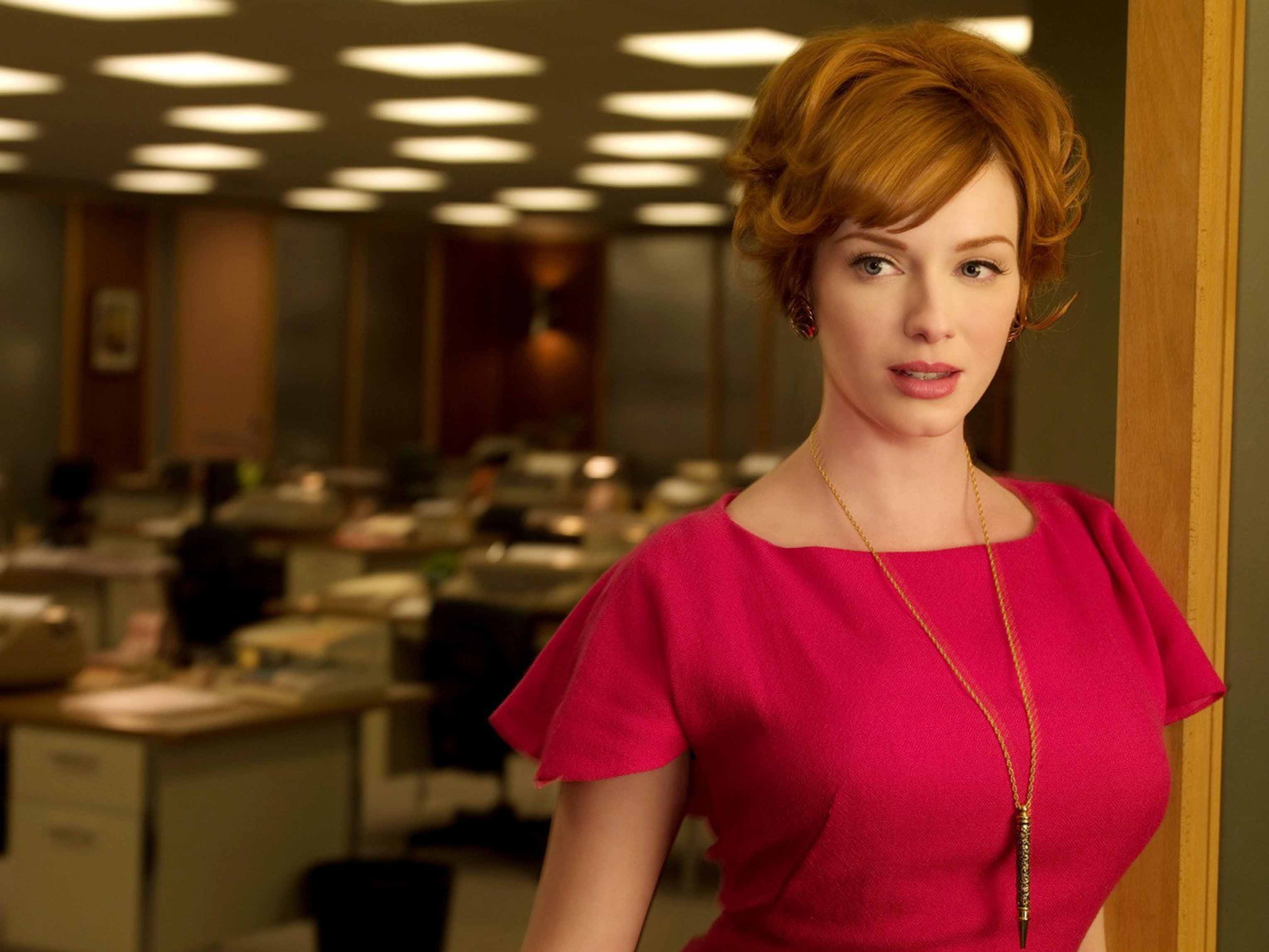 Swinging Sixties: Hendricks as Joan Holloway in HBO’s ‘Mad Men’