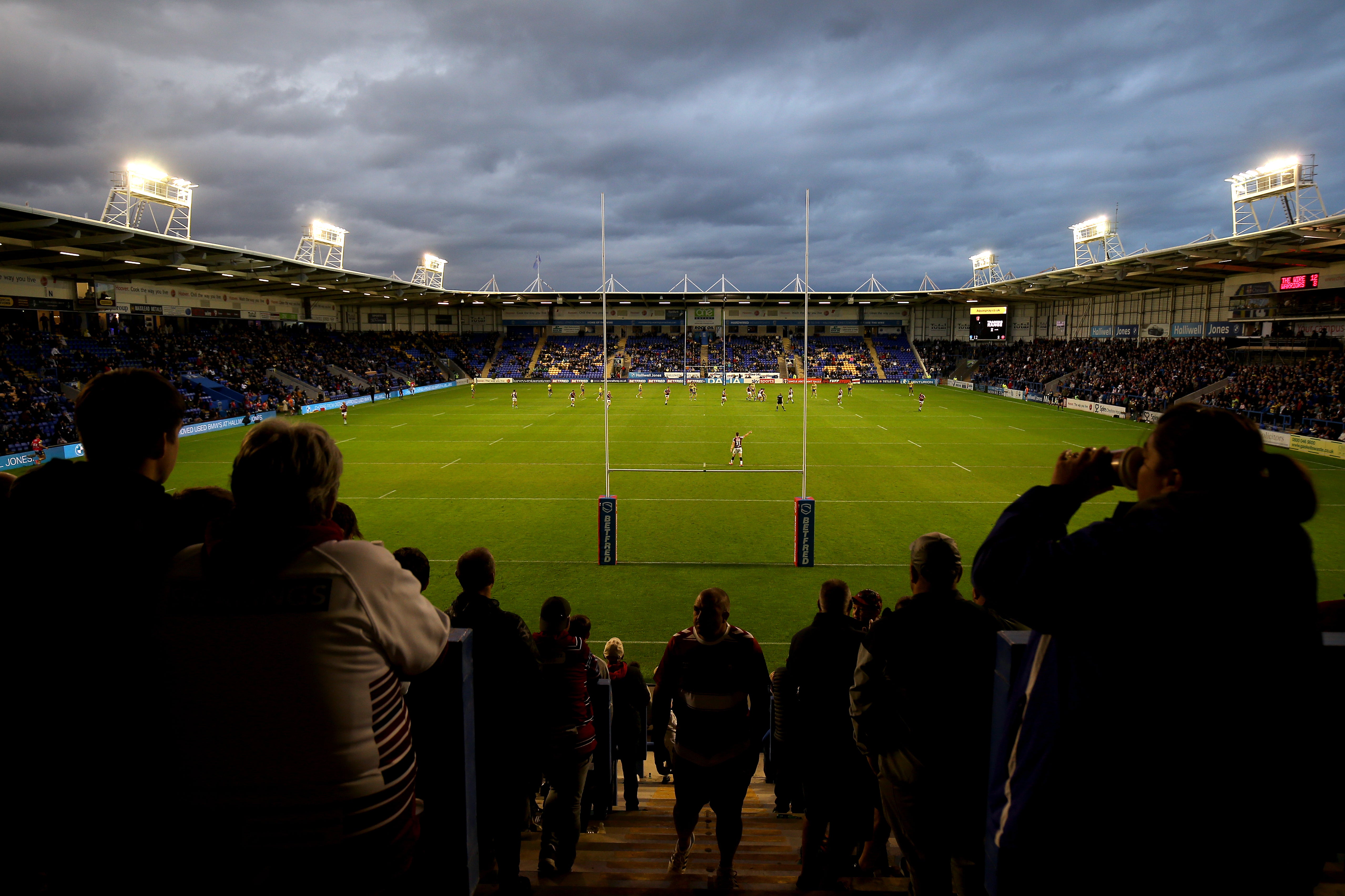 A general view of the match in play during the Betfred Super League match at the Halliwell Jones Stadium, Warrington. Picture Date: Wednesday July 28, 2021.