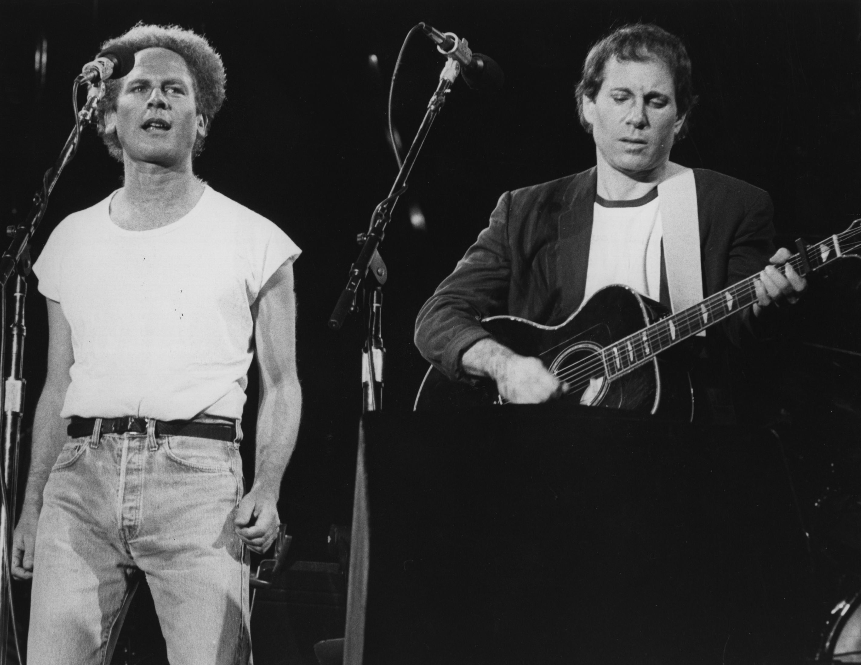 Simon & Garfunkel performing together in Madrid, 1967