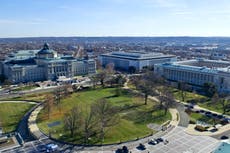 Capitol news - live: ‘Bomb threat’ suspect livestreams demand to speak to Biden, claims to have propane tank