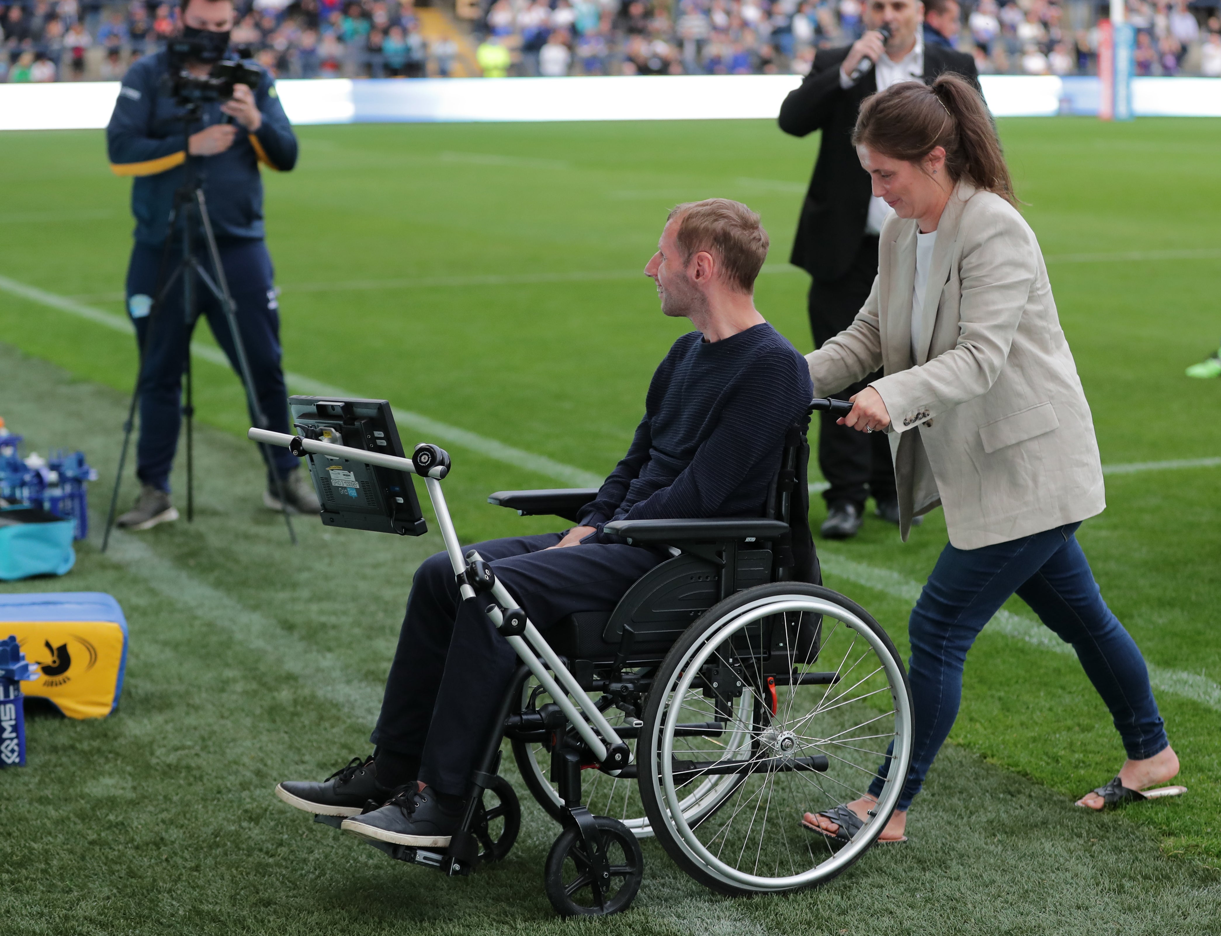 Former player Rob Burrow was the guest of honour (Richard Sellers/PA)