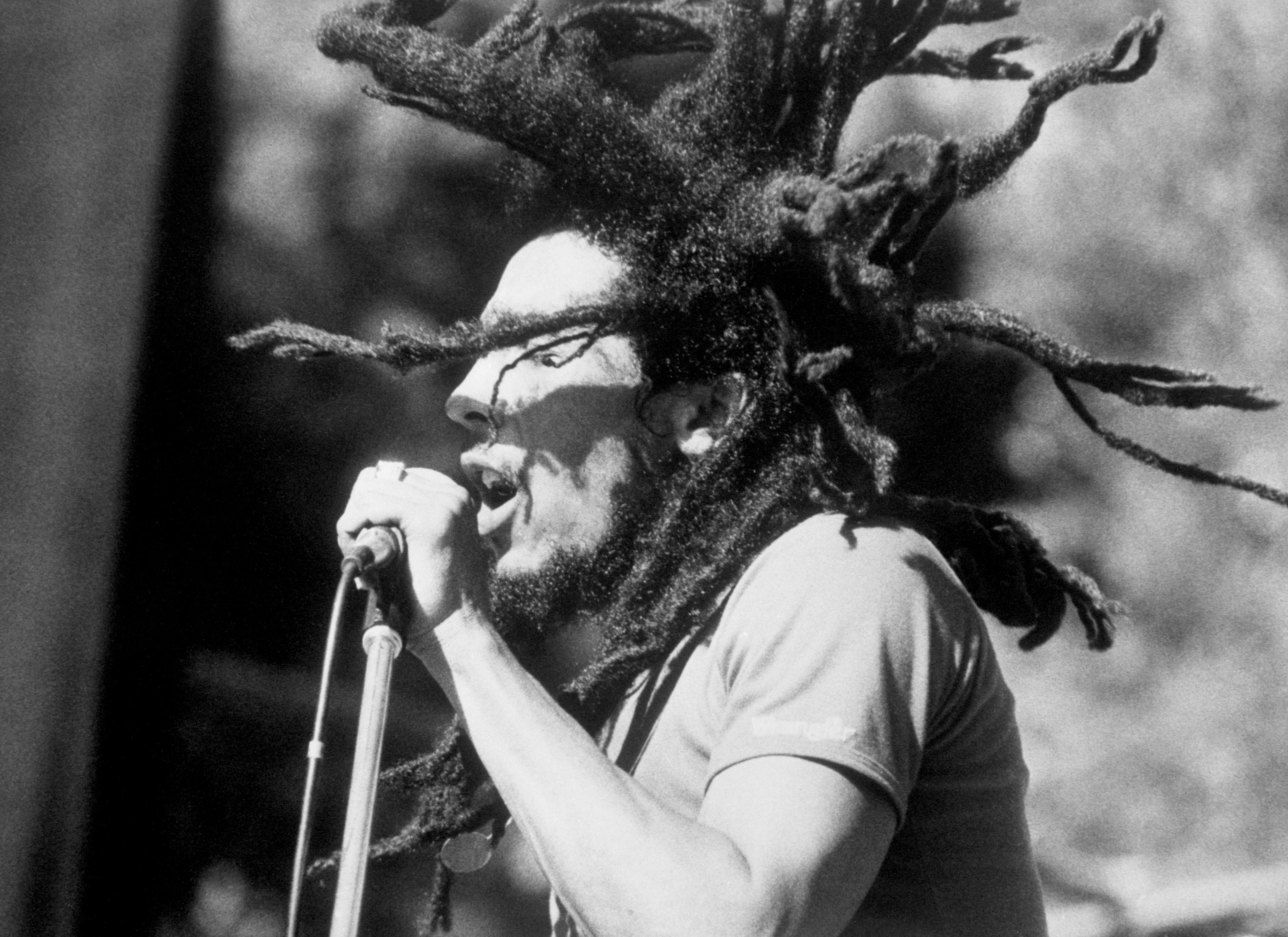 Bob Marley on stage (PA)