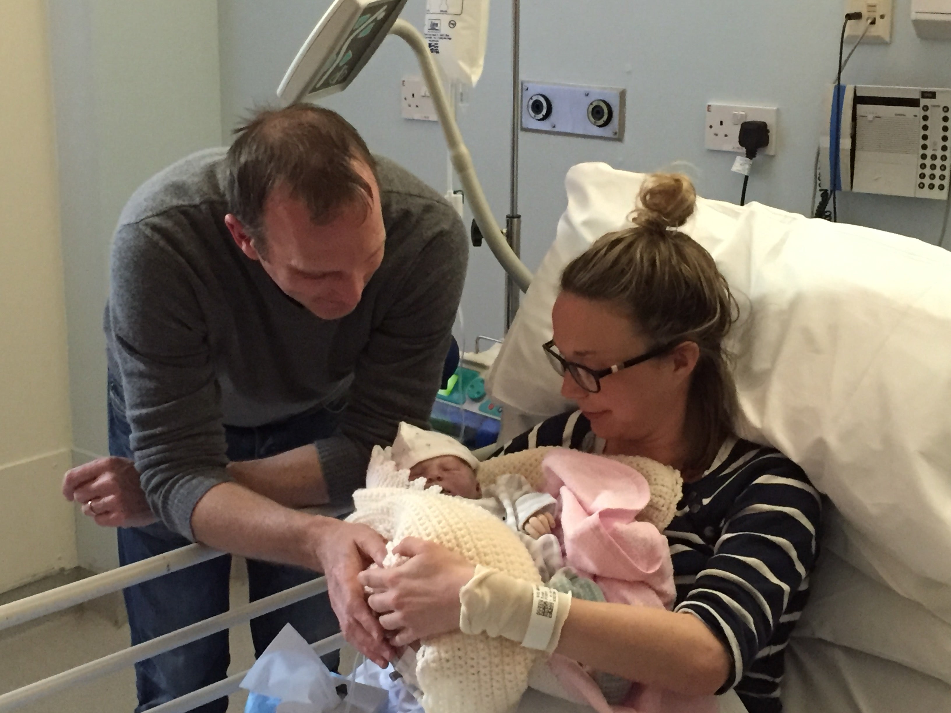 Jack and Sarah Hawkins with daughter Harriet