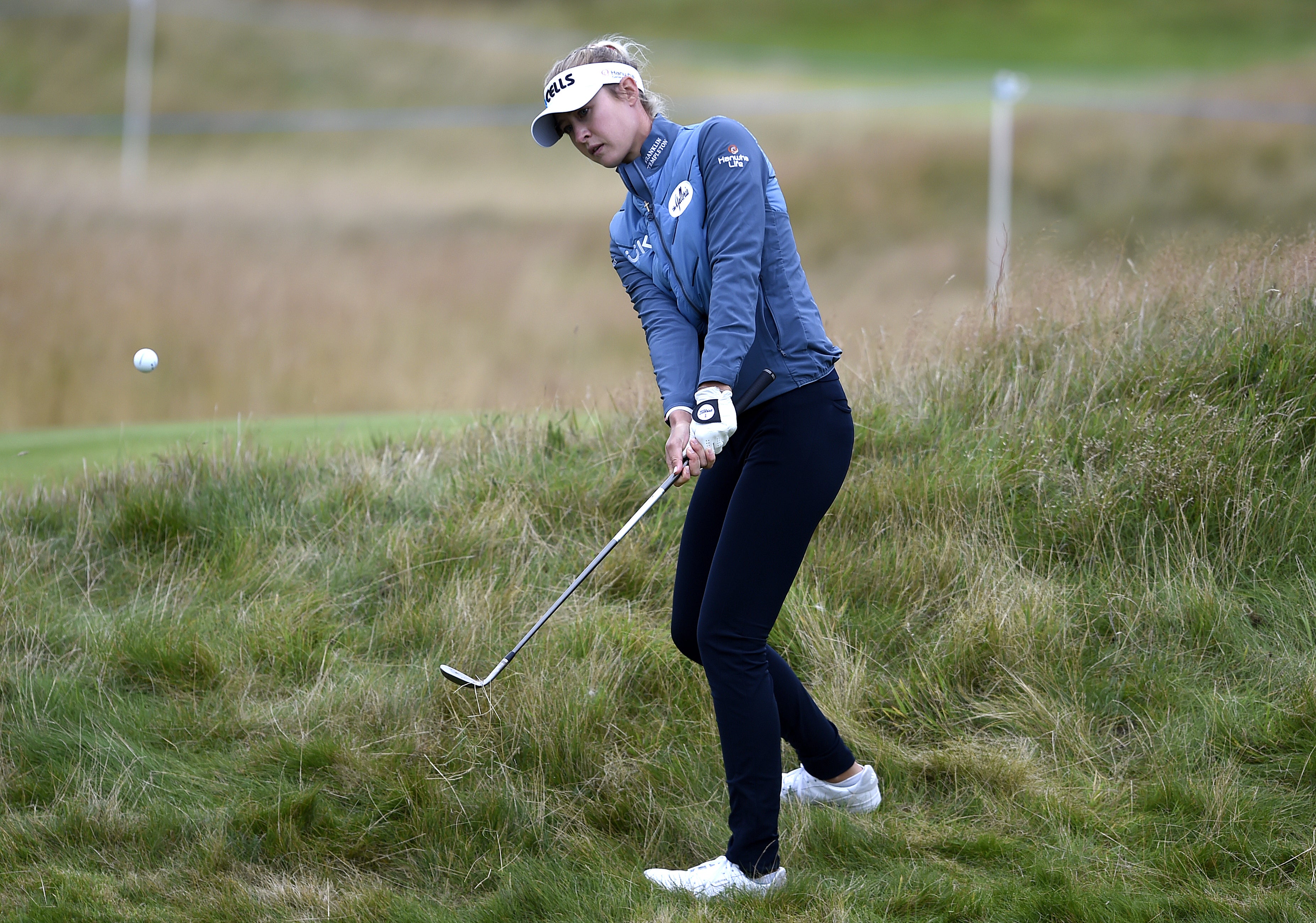 Nelly Korda on the 12th hole during day two of the AIG Women’s Open at Carnoustie