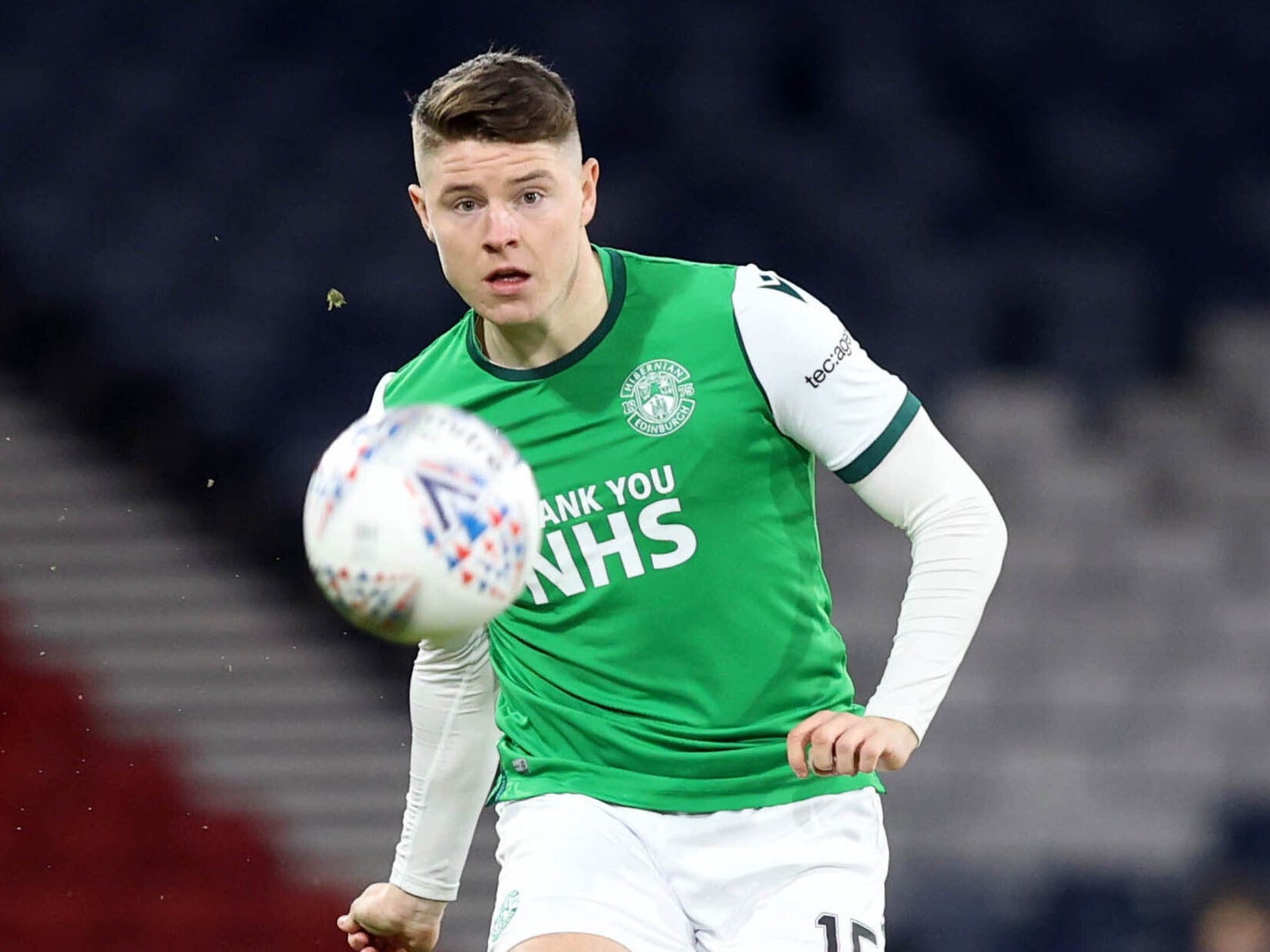 Hibernian striker Kevin Nisbet missed his side’s 2-2 draw at Dundee due to illness (Jeff Holmes/PA Images).