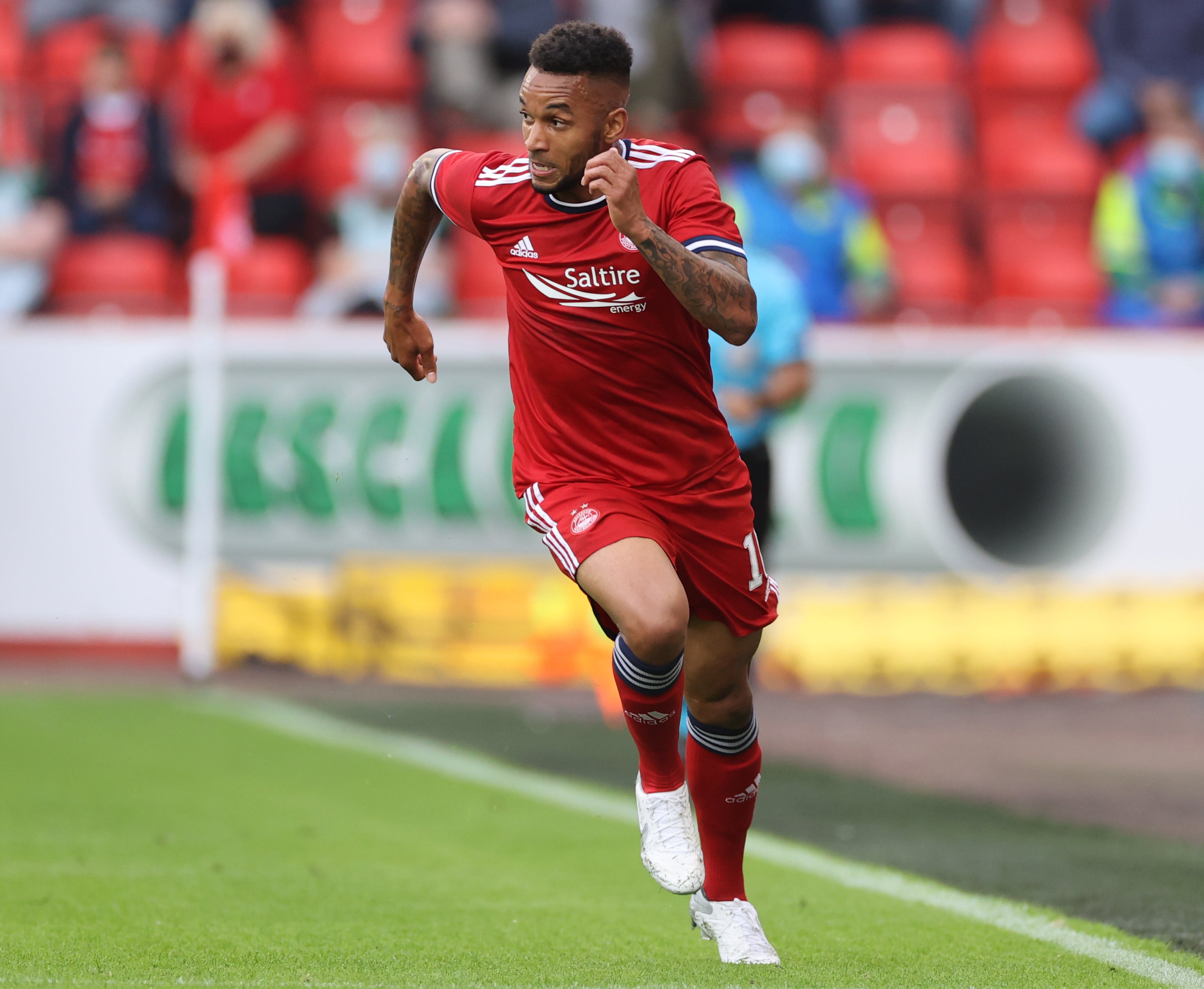 Funso Ojo grabbed the Aberdeen equaliser in a 1-1 draw at Hearts (Steve Welsh/PA Images).