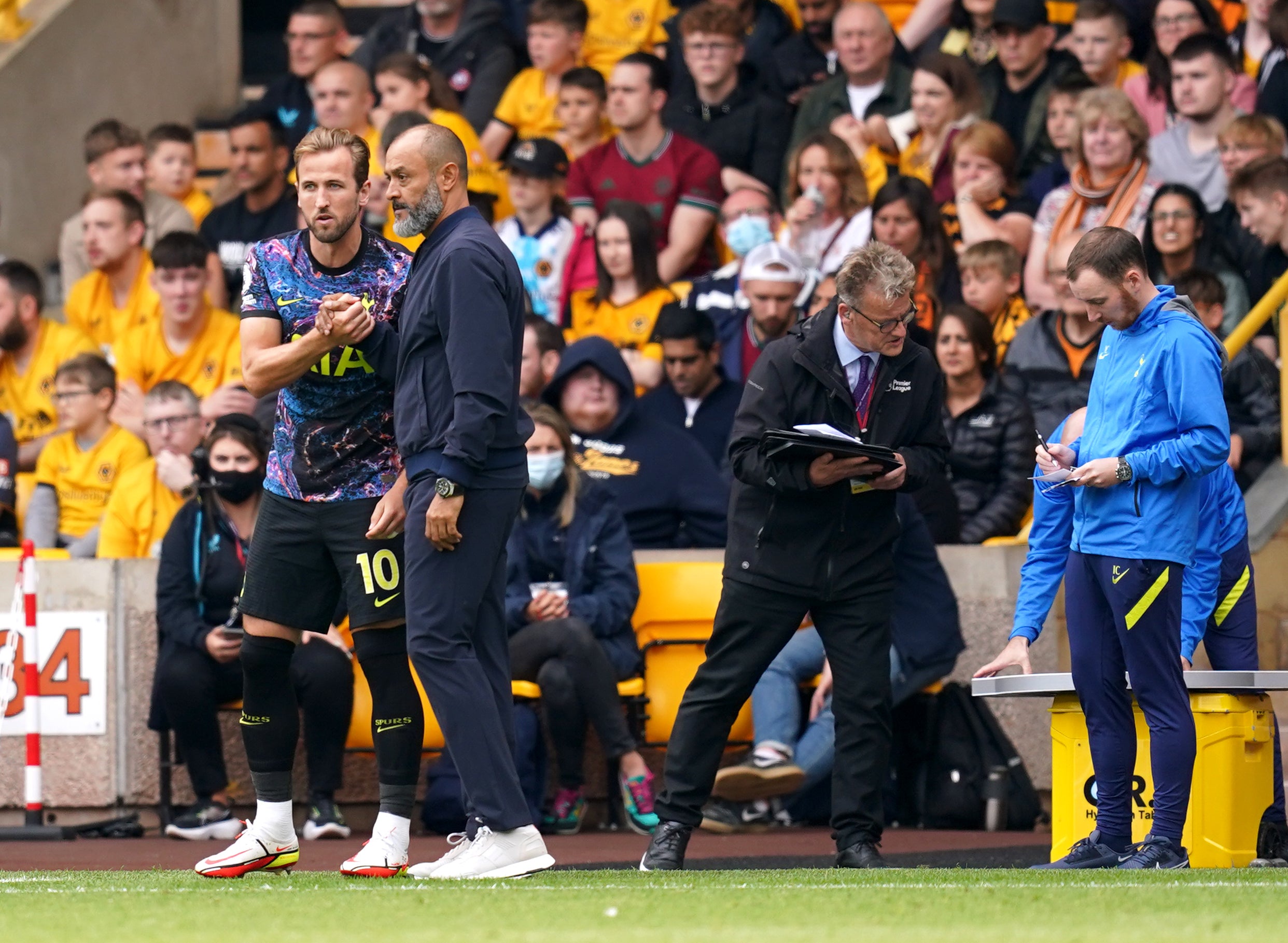 Nuno Espirito Santo (right) was pleased with Harry Kane’s contribution (David Davies/PA)