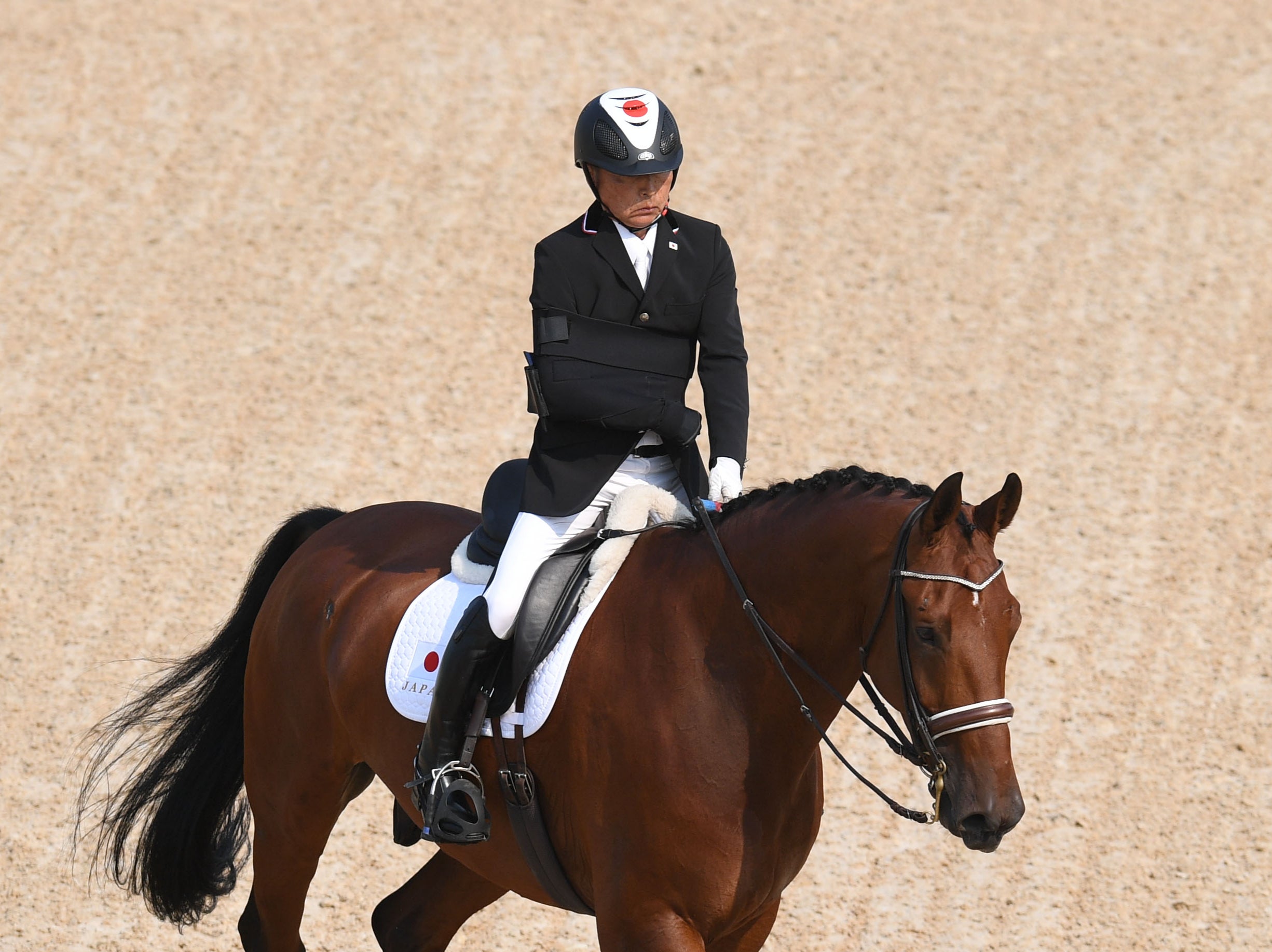 Mitsuhide Miyaji of Japan in action at Rio 2016