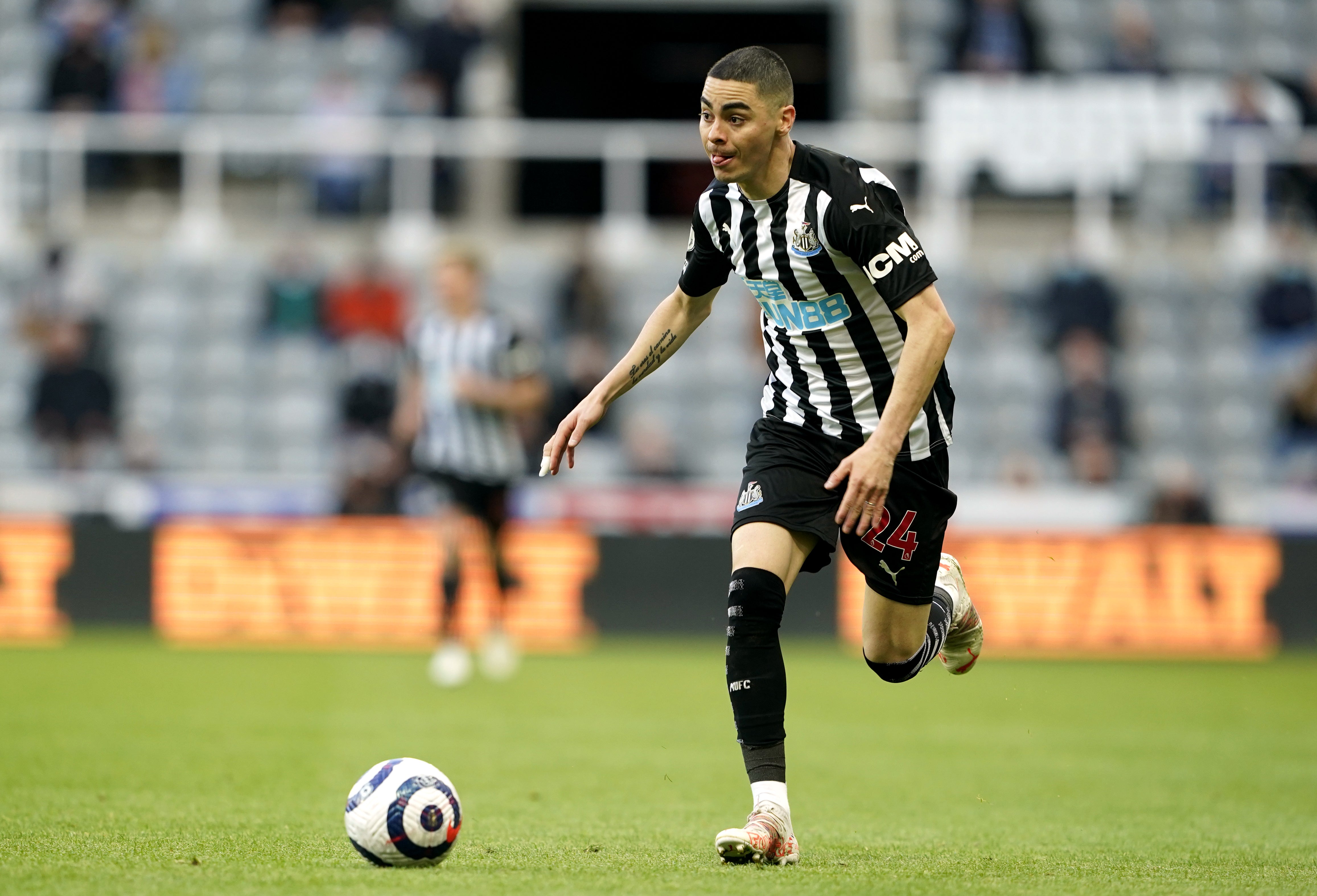 Steve Bruce is hoping keep hold of Paraguay forward Miguel Almiron, pictured (Owen Humphreys/PA)