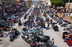 South Dakota sees 352% Covid surge in wake of biker event dubbed a ‘super spreader’ last year