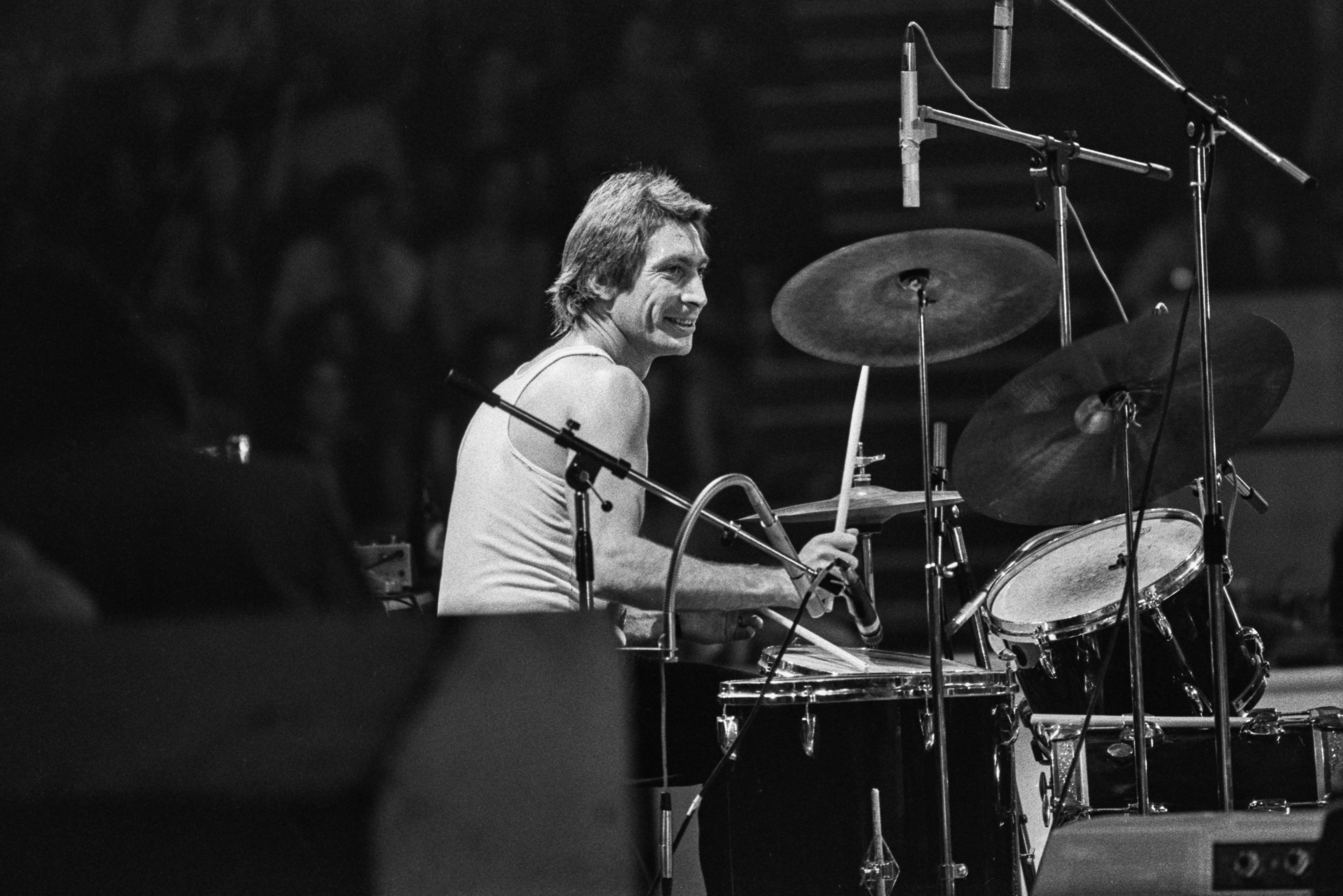 At the Empire Pool in Wembley, during the Stones’ European tour, September 1973