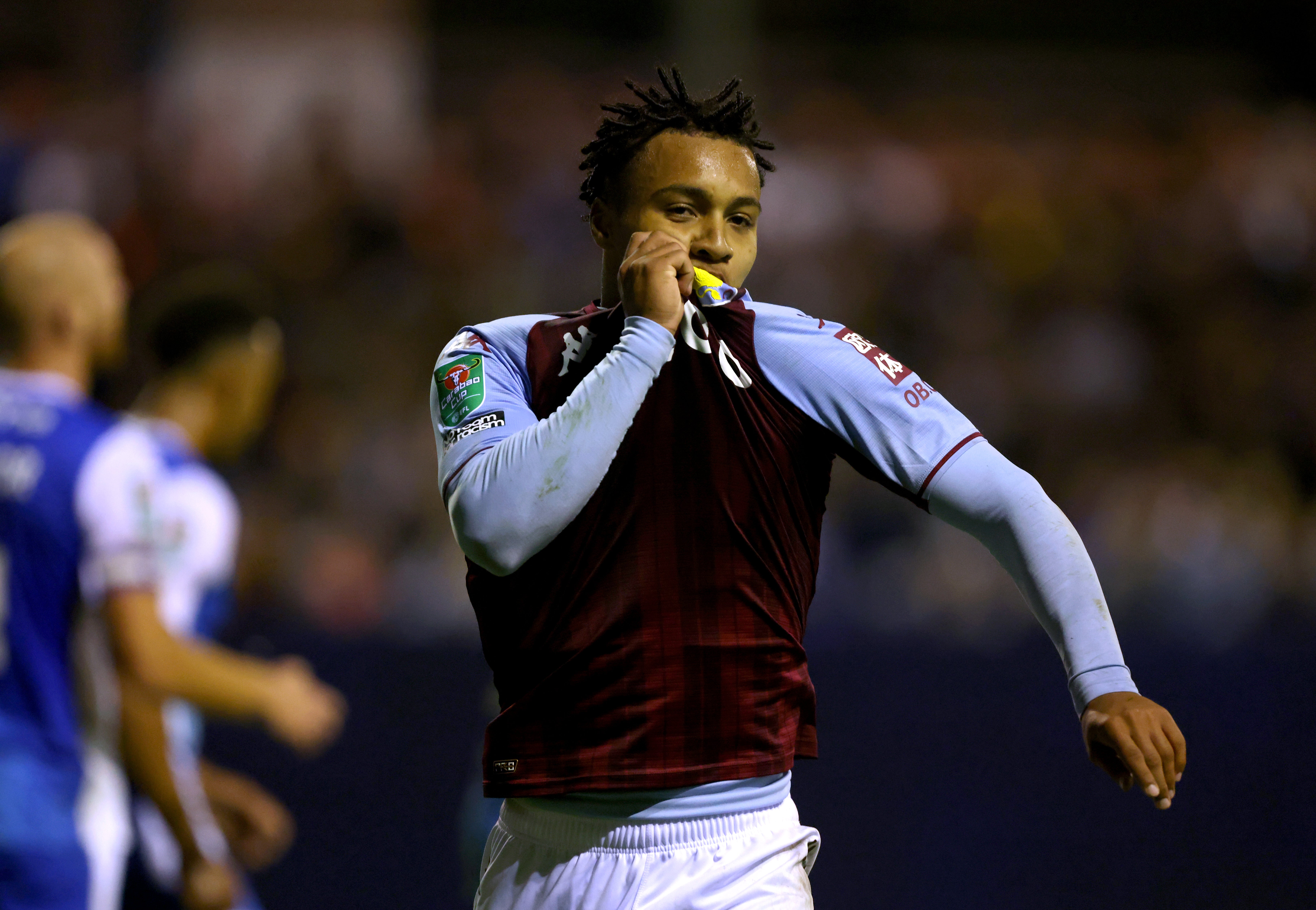 Cameron Archer’s celebrates his third goal (Richard Sellers/PA)