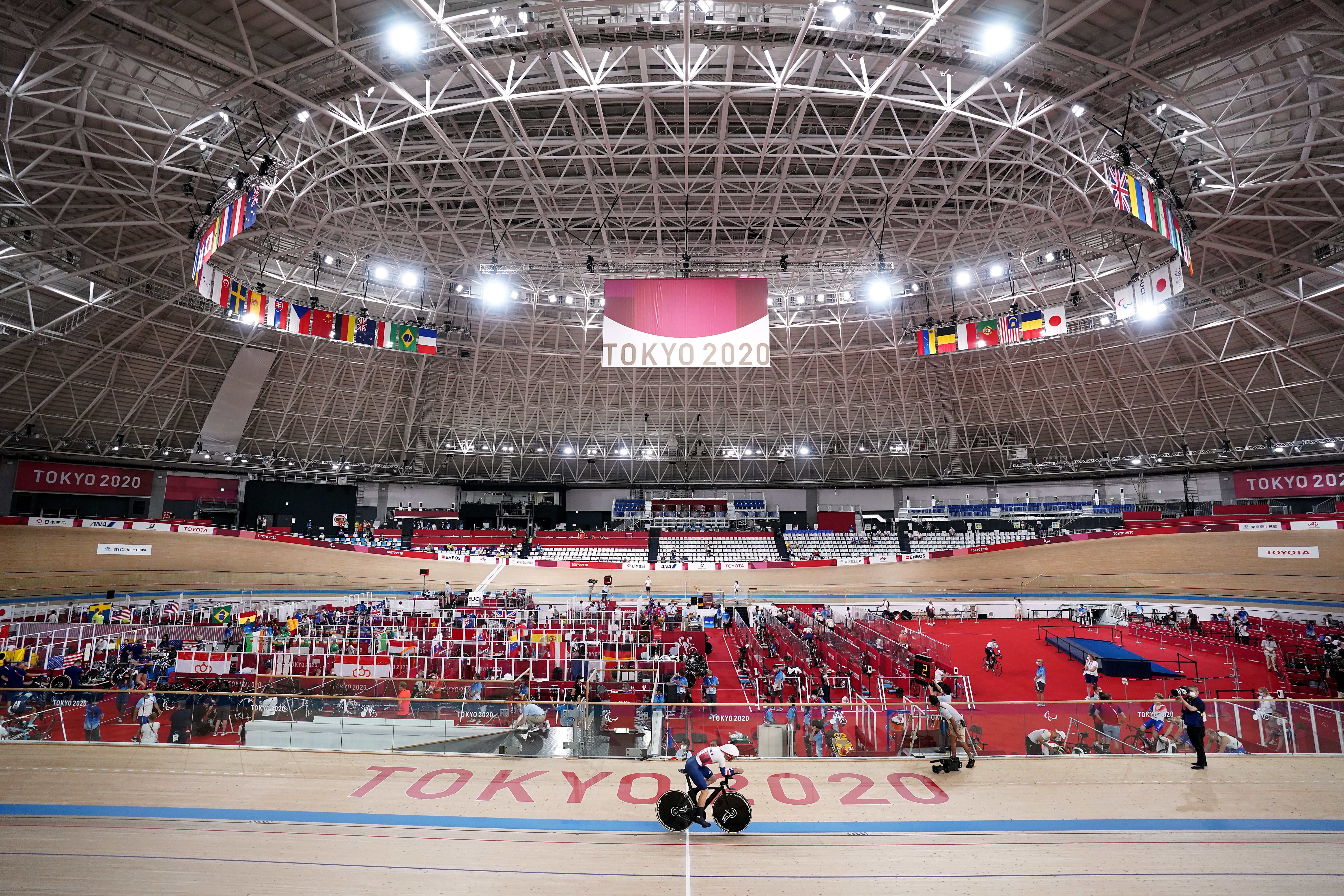 Great Britain’s Dame Sarah Storey set a world record (Tim Goode/PA)