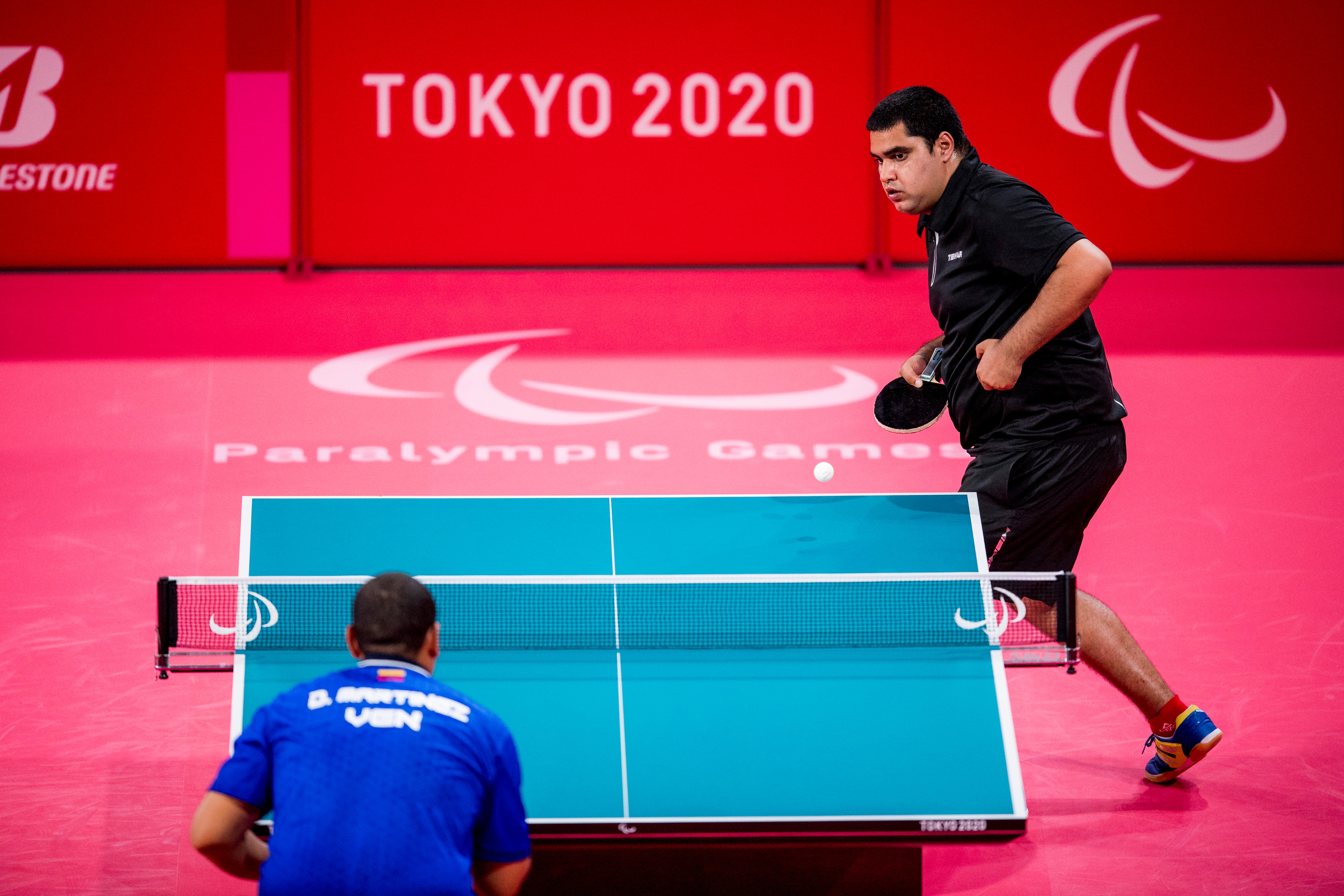 Belgian table tennis player Florian van Acker pictured in action