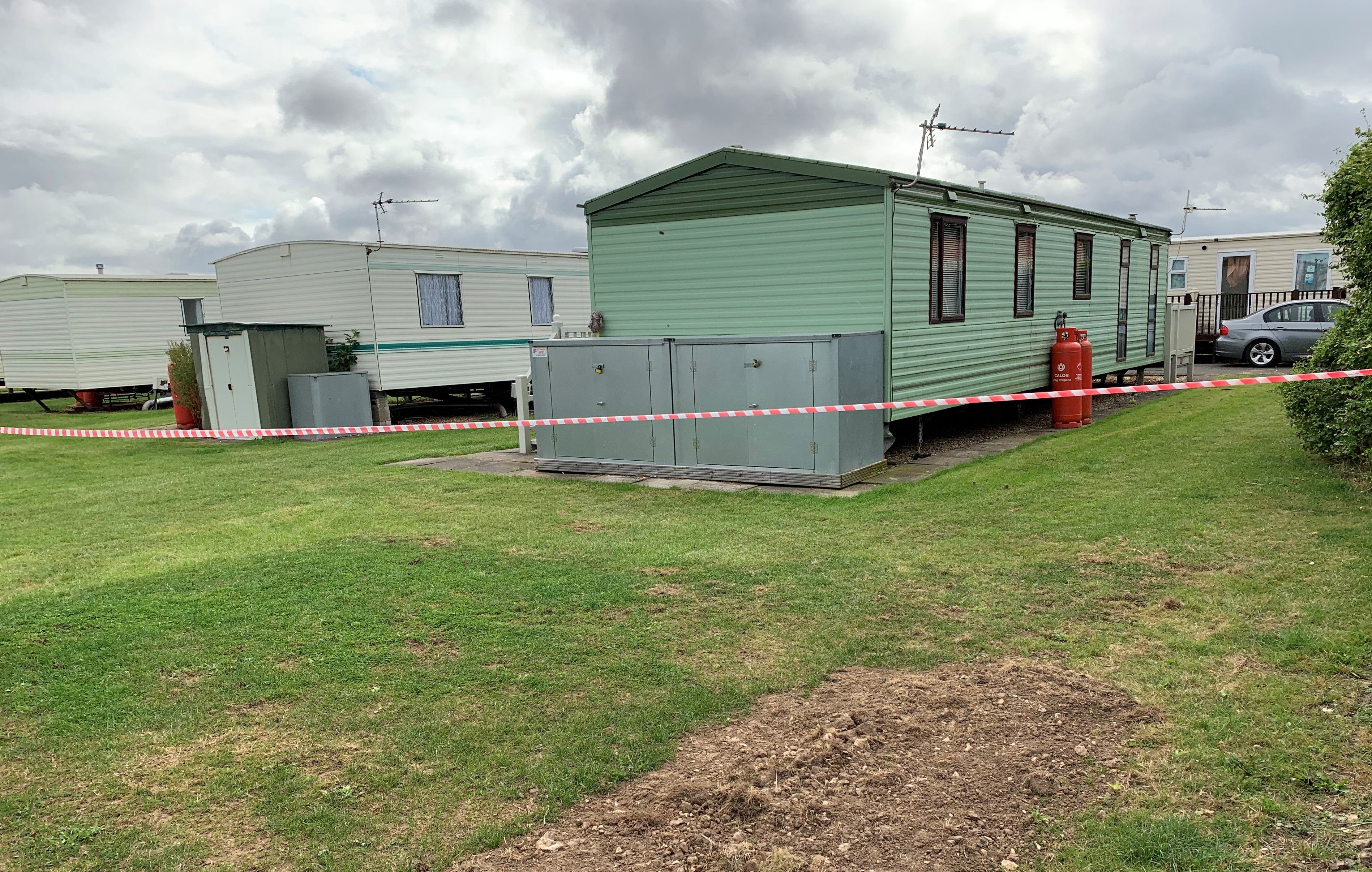 The Sealands Caravan Park in Ingoldmells, near Skegness, where a two-year-old girl died following a fire at the caravan site on Monday