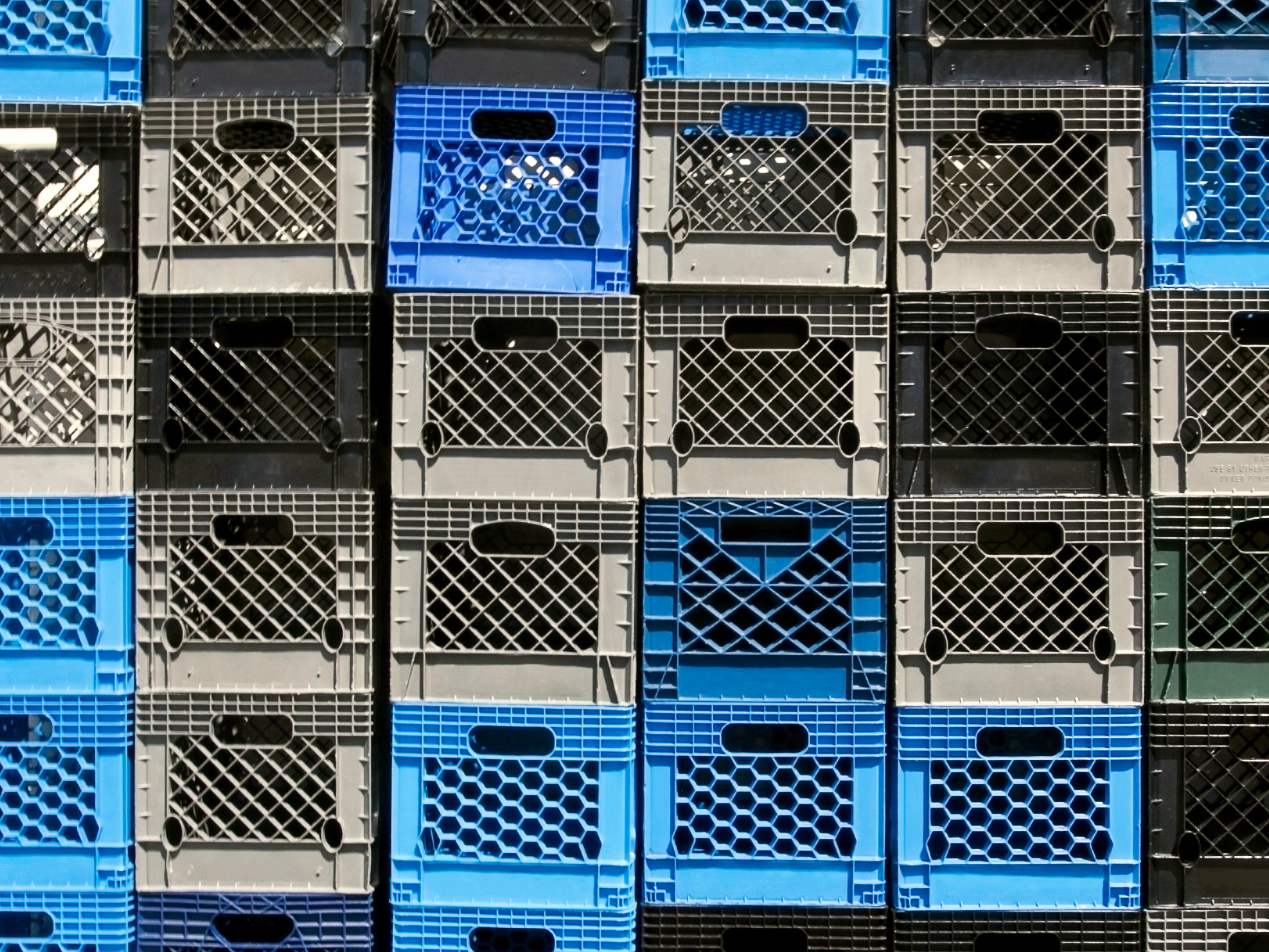 Milk crate stack