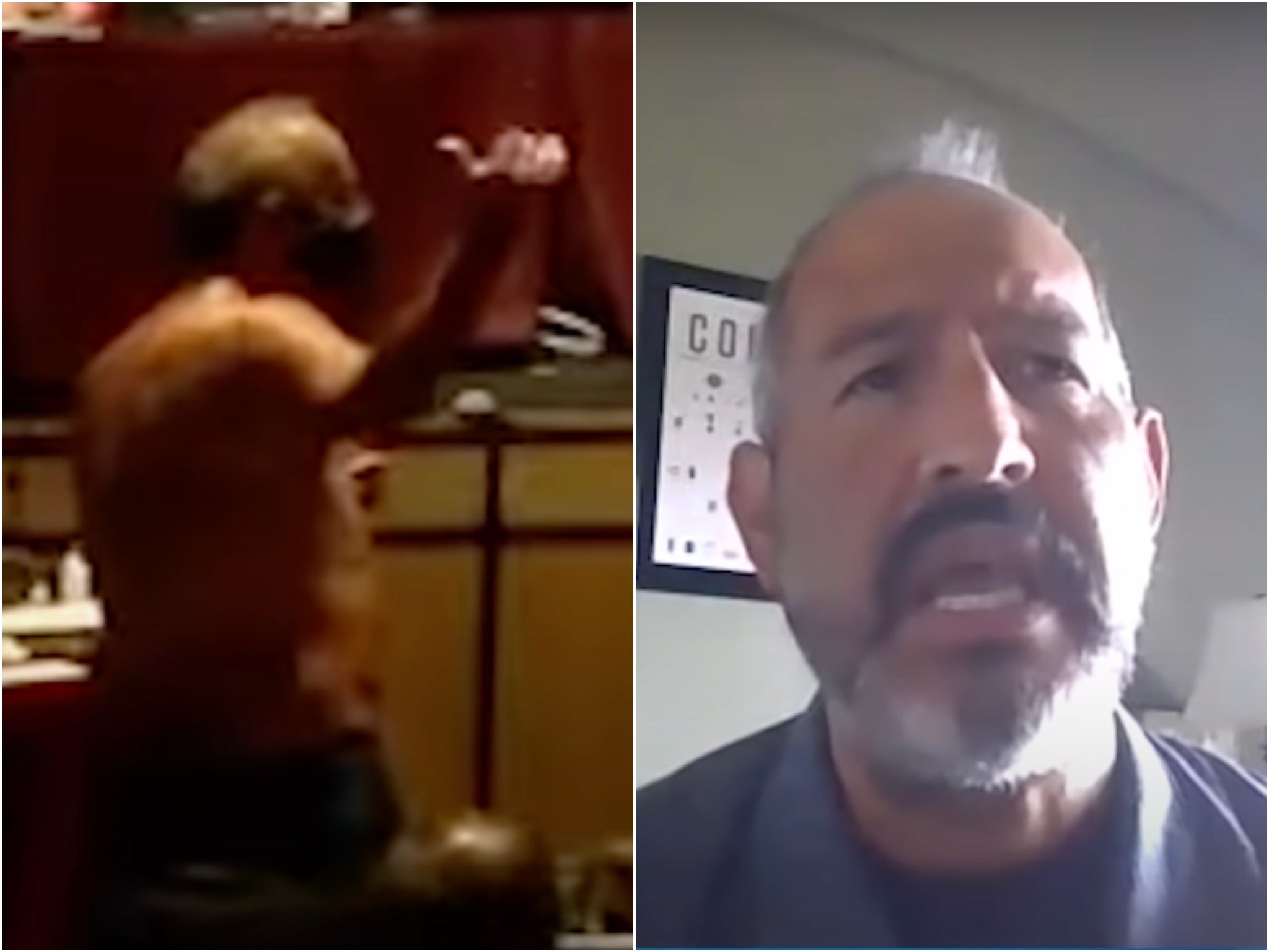 Texas father strips to his underwear during school board meeting to argue for masks